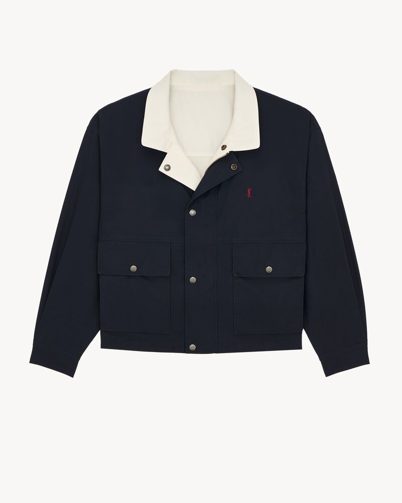 blouson CASSANDRE réversible en toile de coton brossé