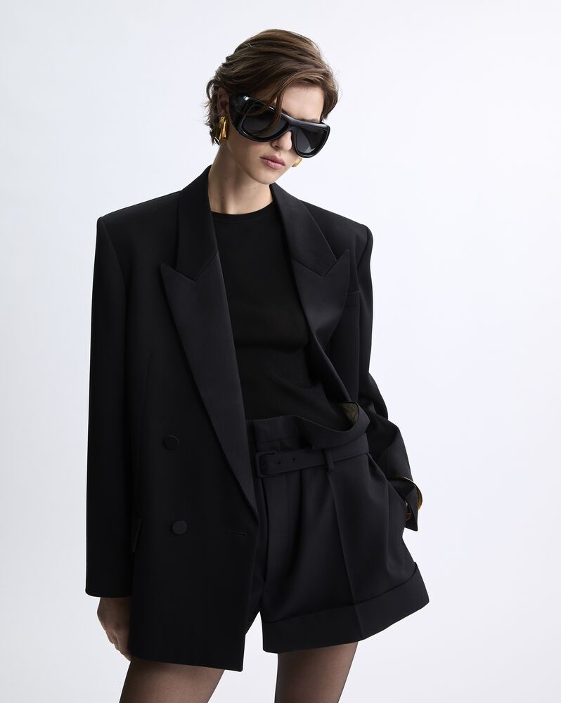 paperbag shorts in mohair and wool