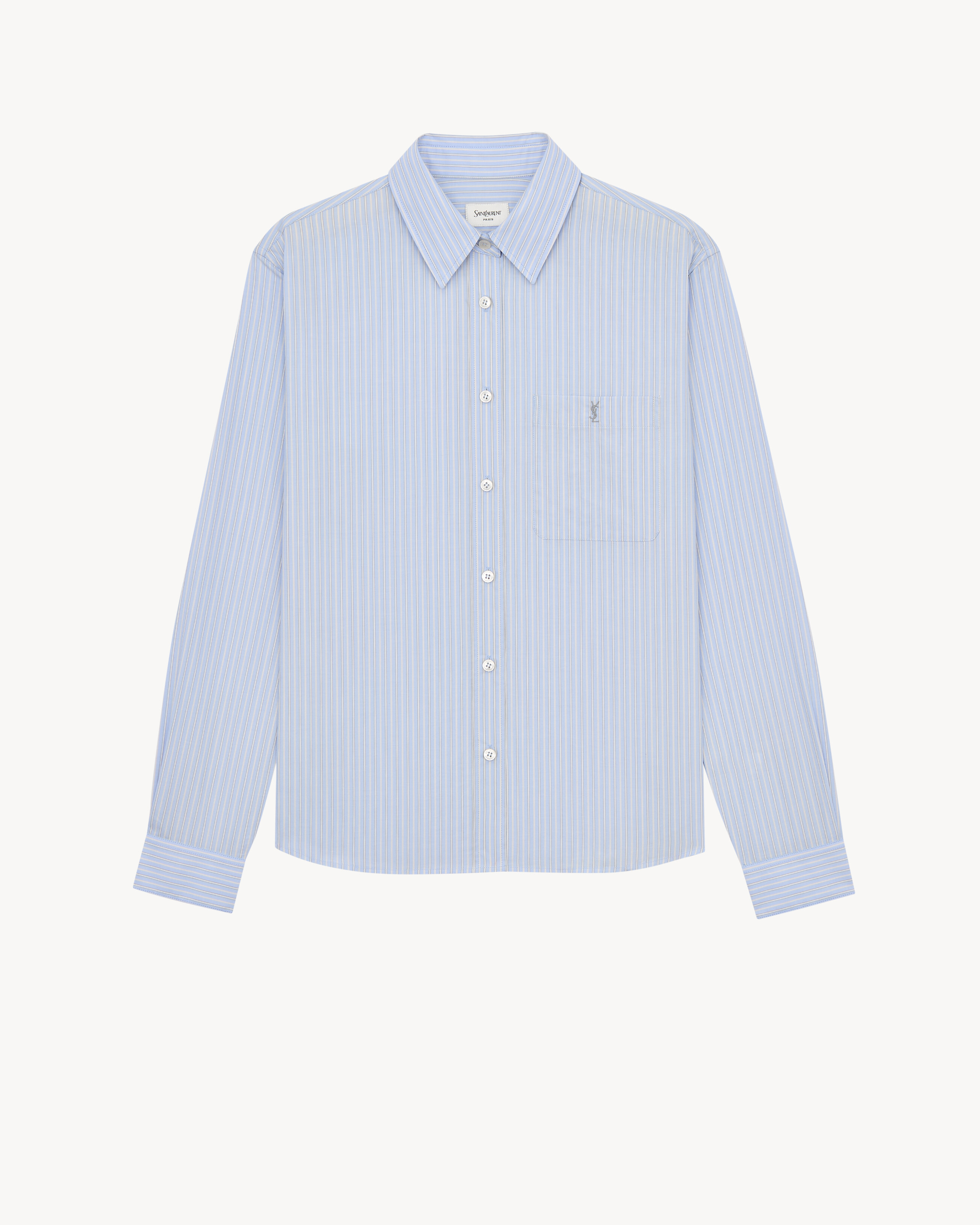 CASSANDRE shirt in striped cotton poplin