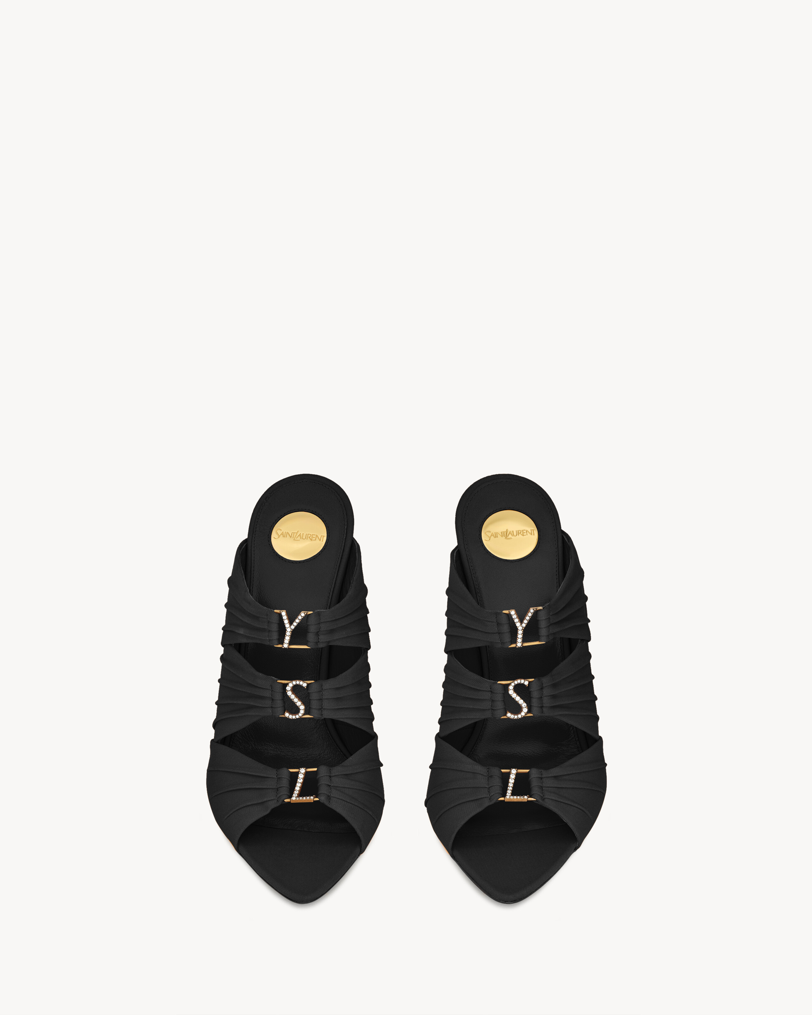 EMILIE mules in satin crepe