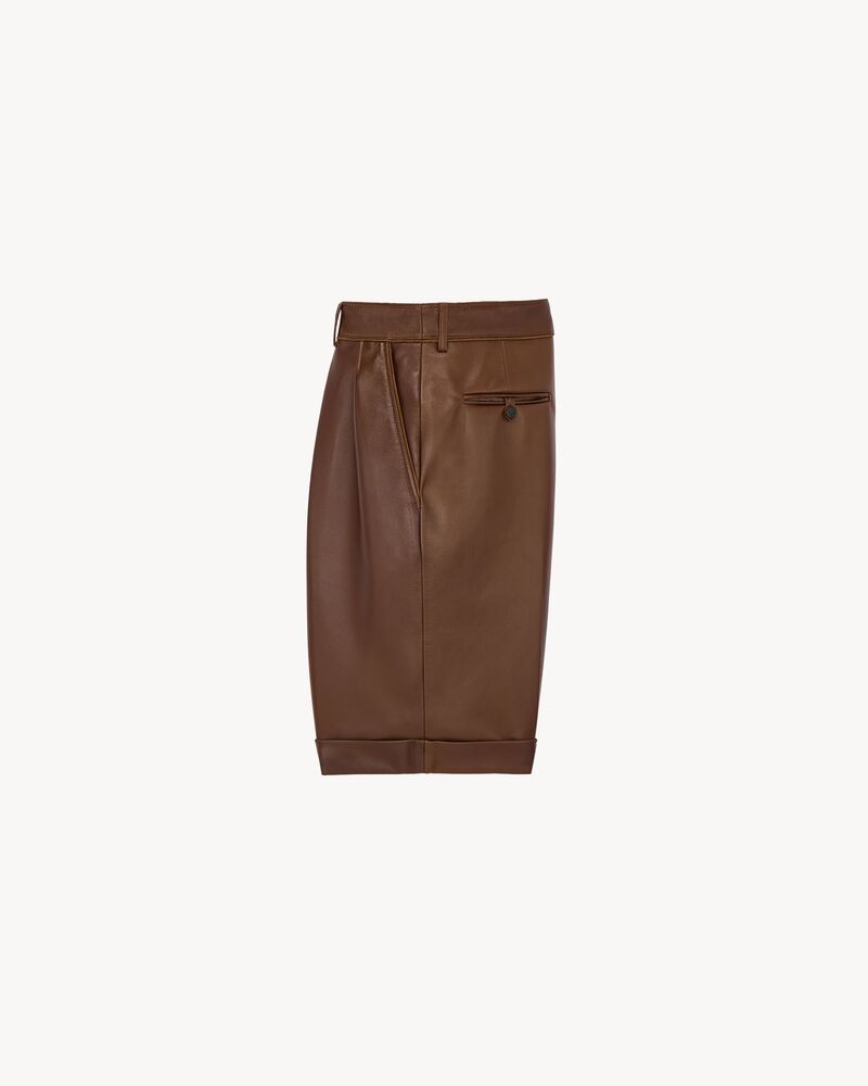 bermuda shorts in lambskin
