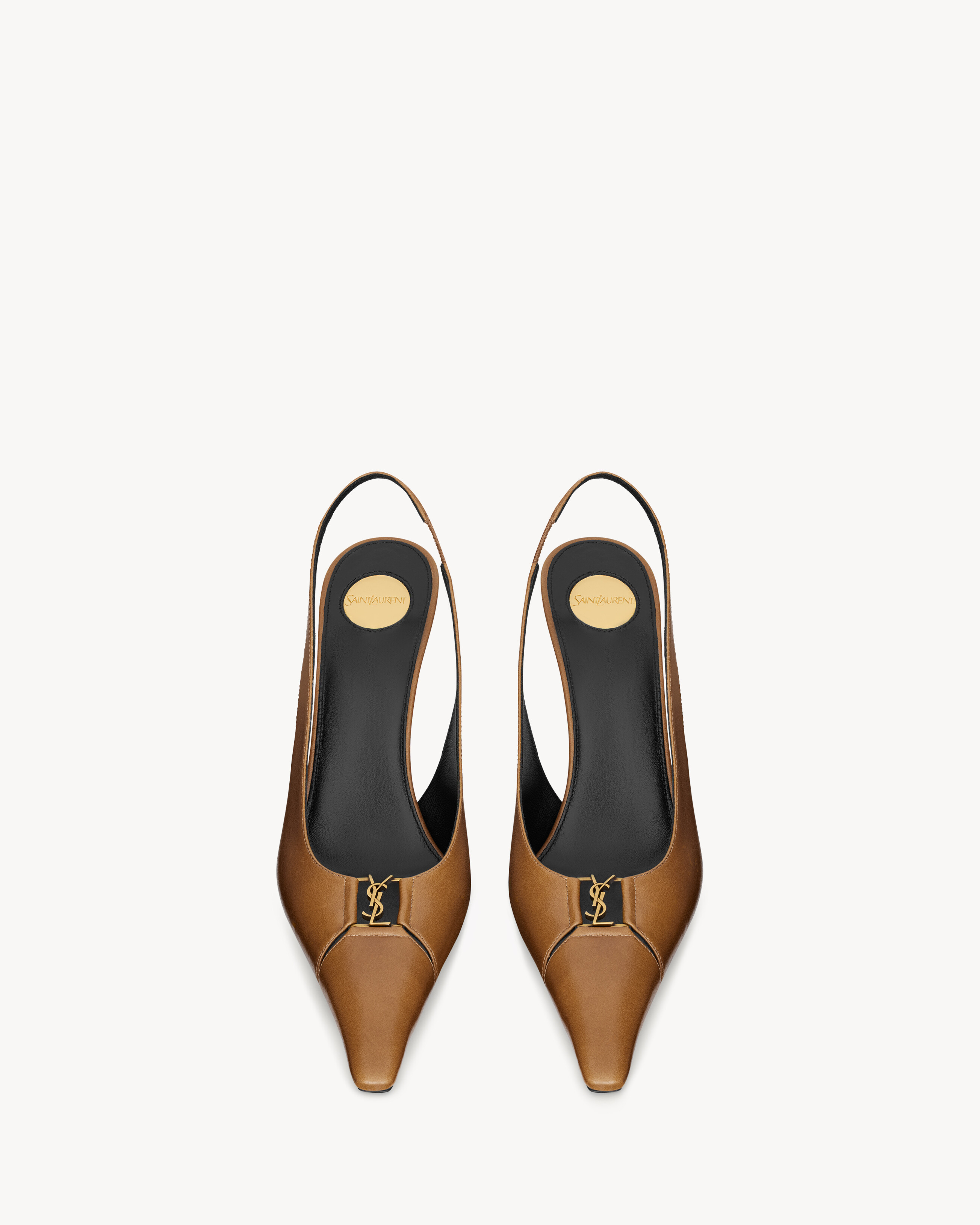 BABYLONE BRETEUIL slingback pumps in smooth leather