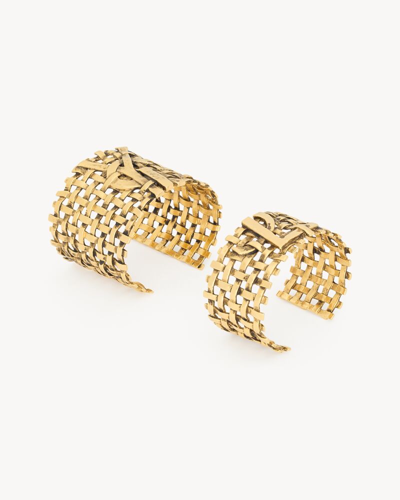 CASSANDRE woven cuff in metal