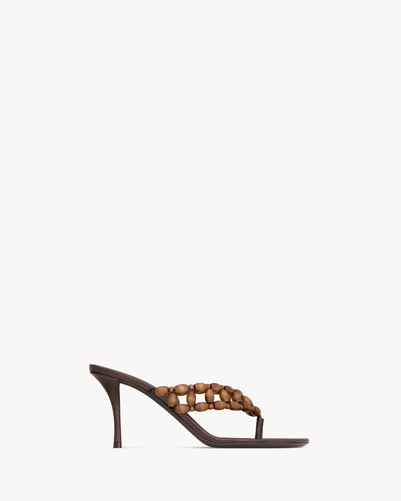 ZINA sandals in wooden beads — 86971525VAE2159