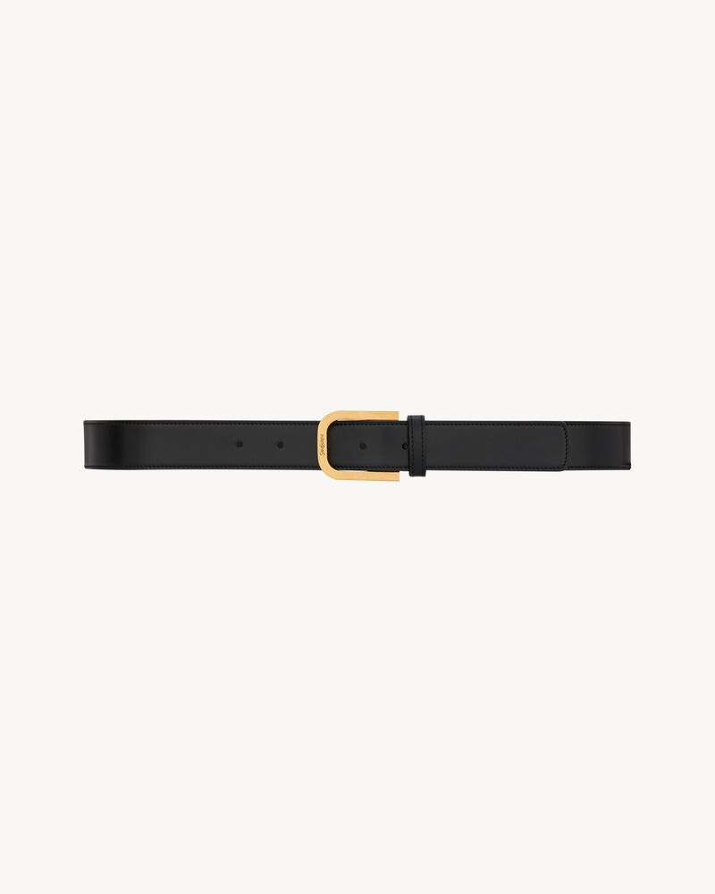 minimal belt in smooth leather