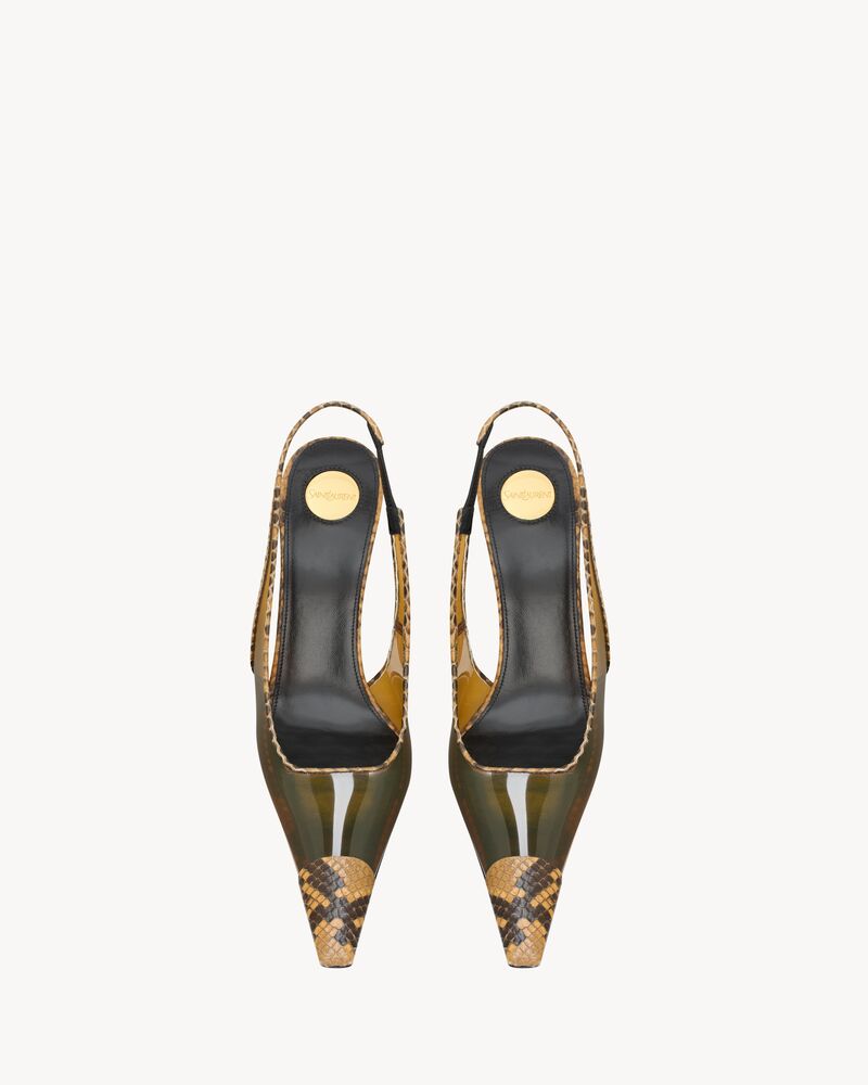 Moune slingback pumps in TPU and python