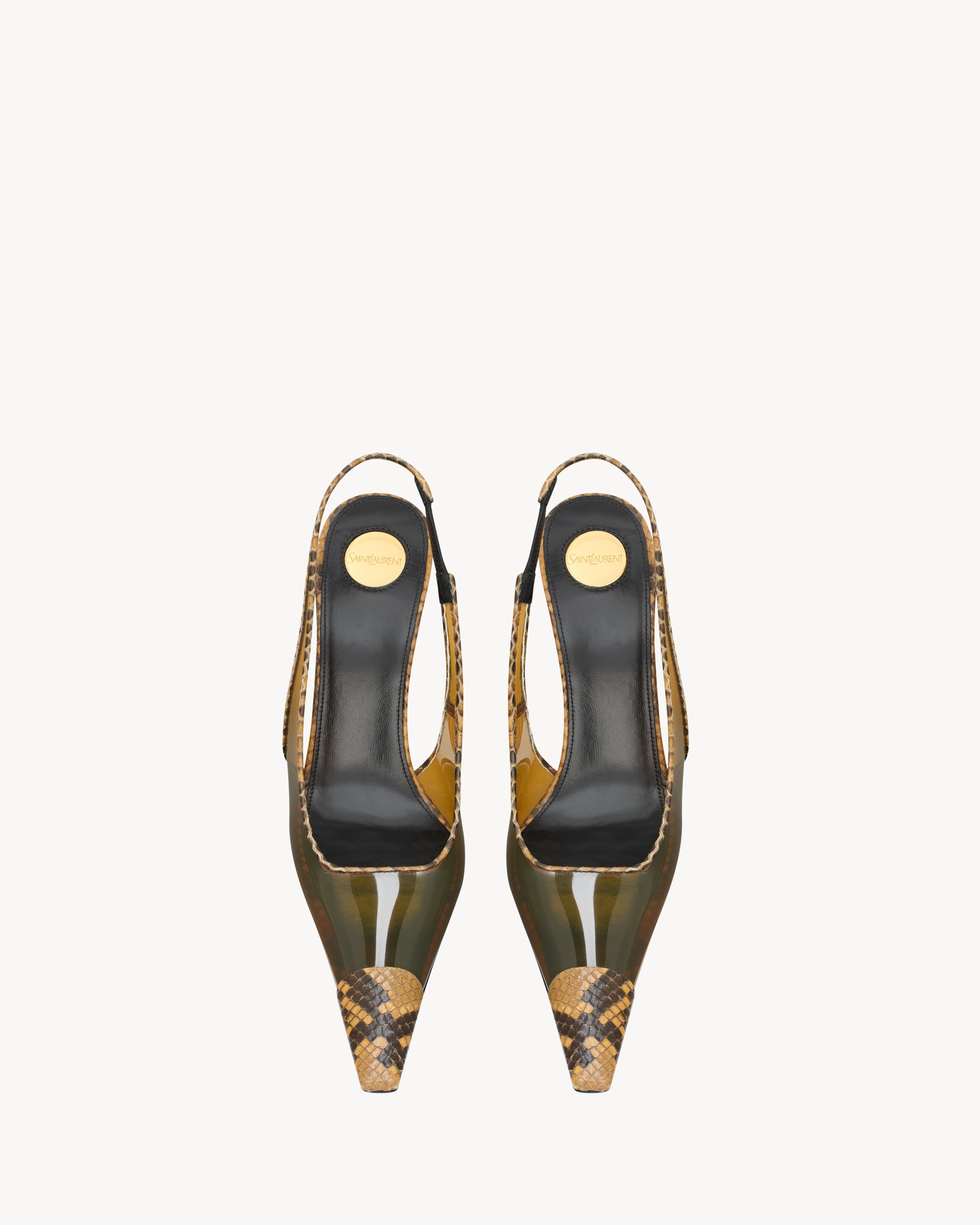 Moune slingback pumps in TPU and python