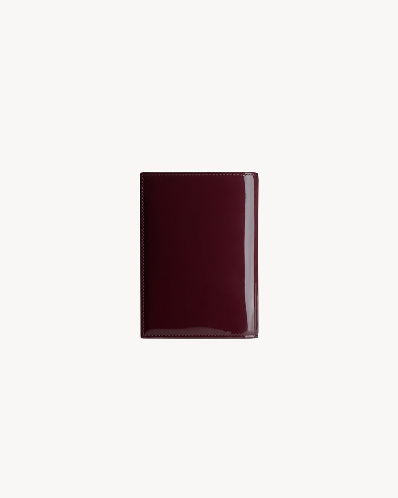 SAINT LAURENT PARIS passport case in patent leather