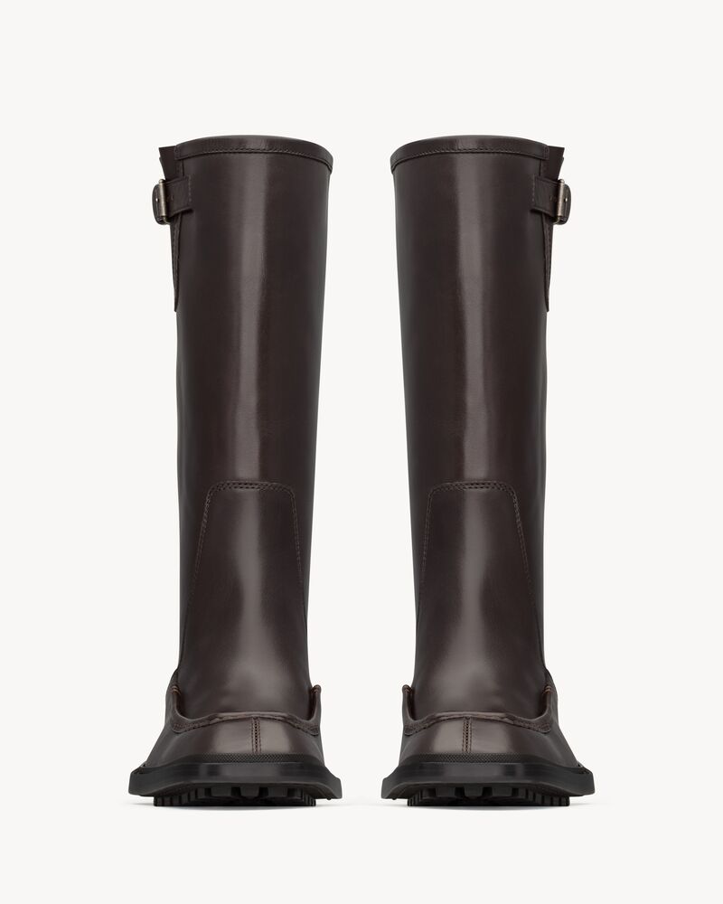 JOE buckle boots in smooth leather