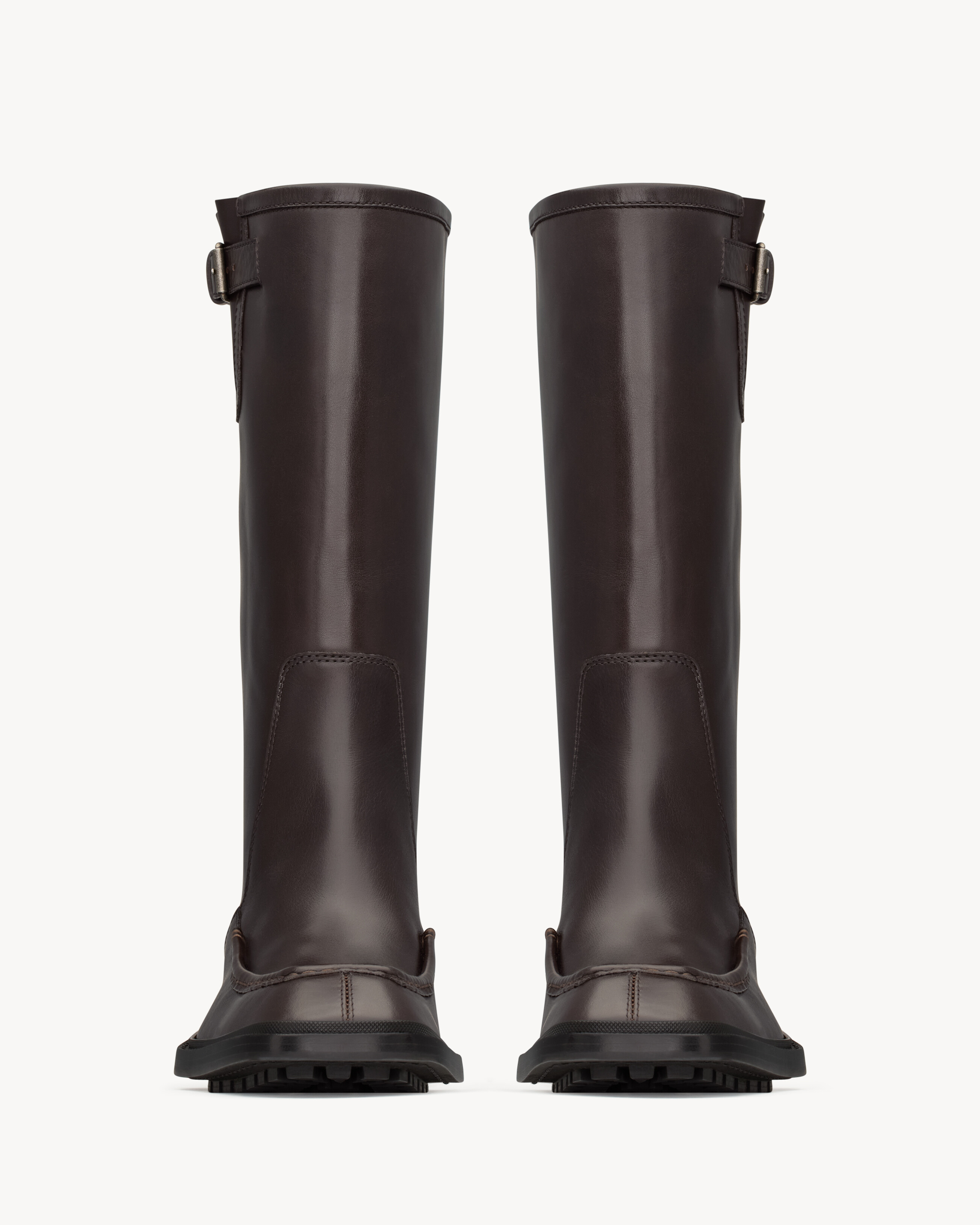 JOE buckle boots in smooth leather