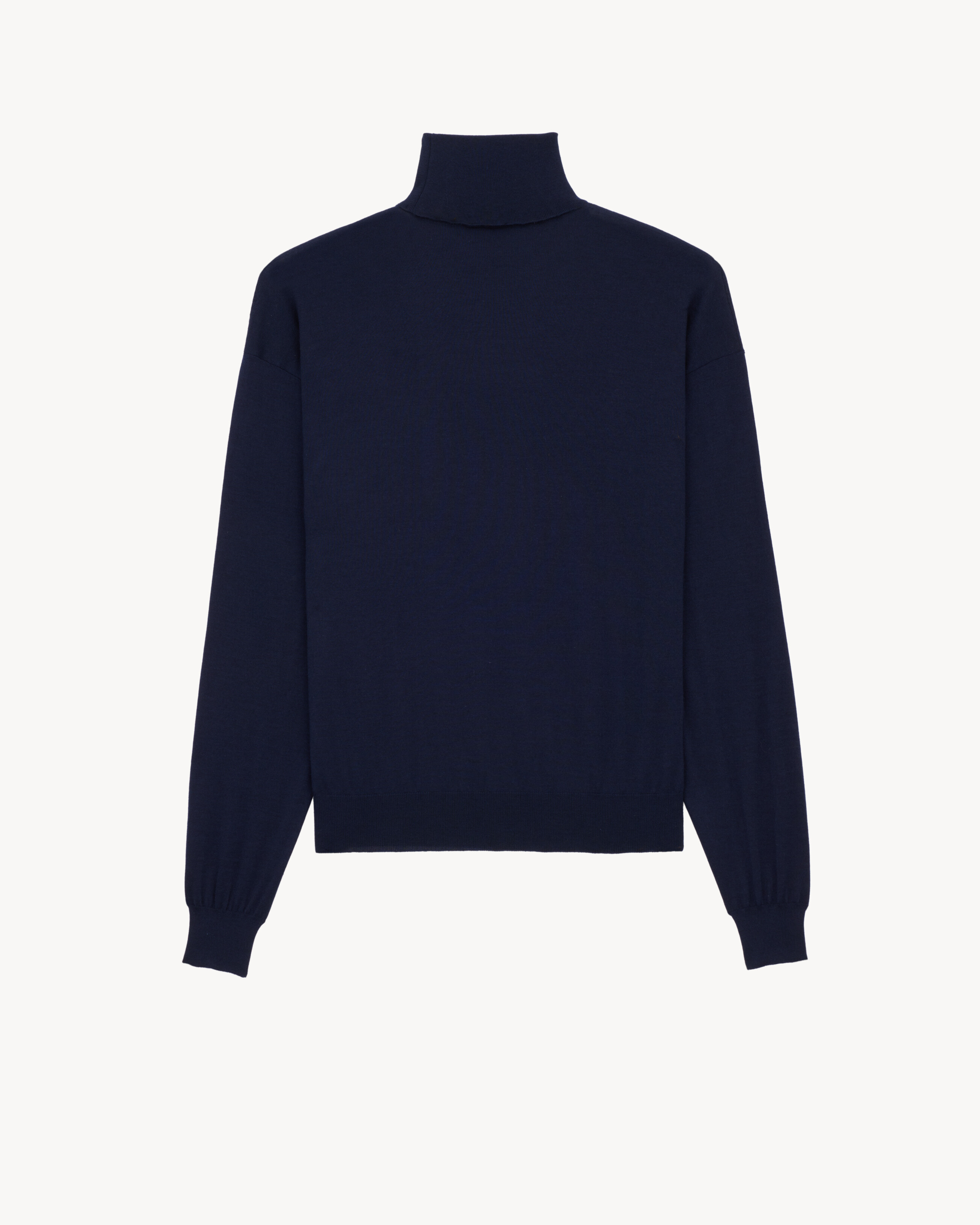 turtleneck sweater in cashmere, wool, and silk