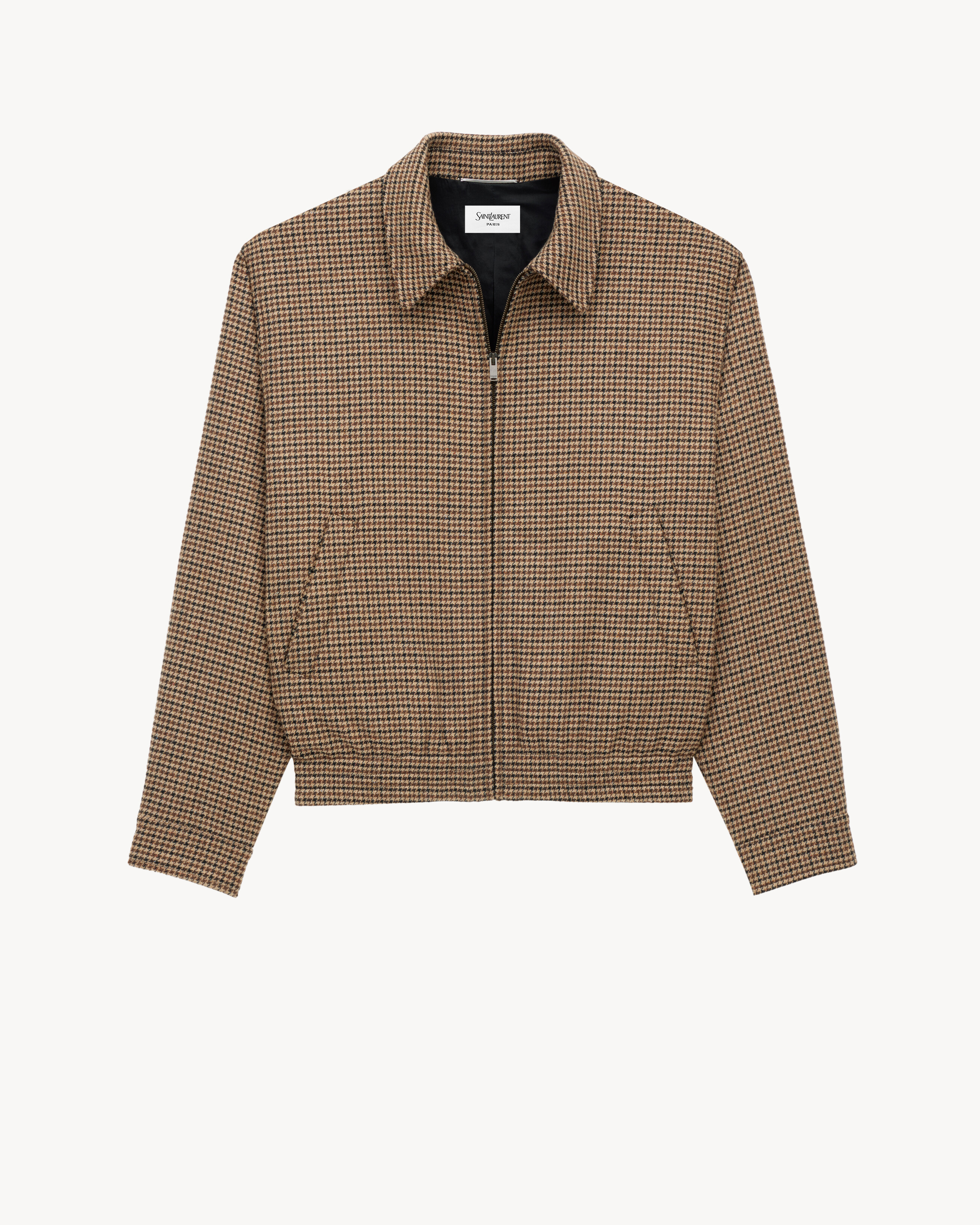 千鸟格加衬夹克