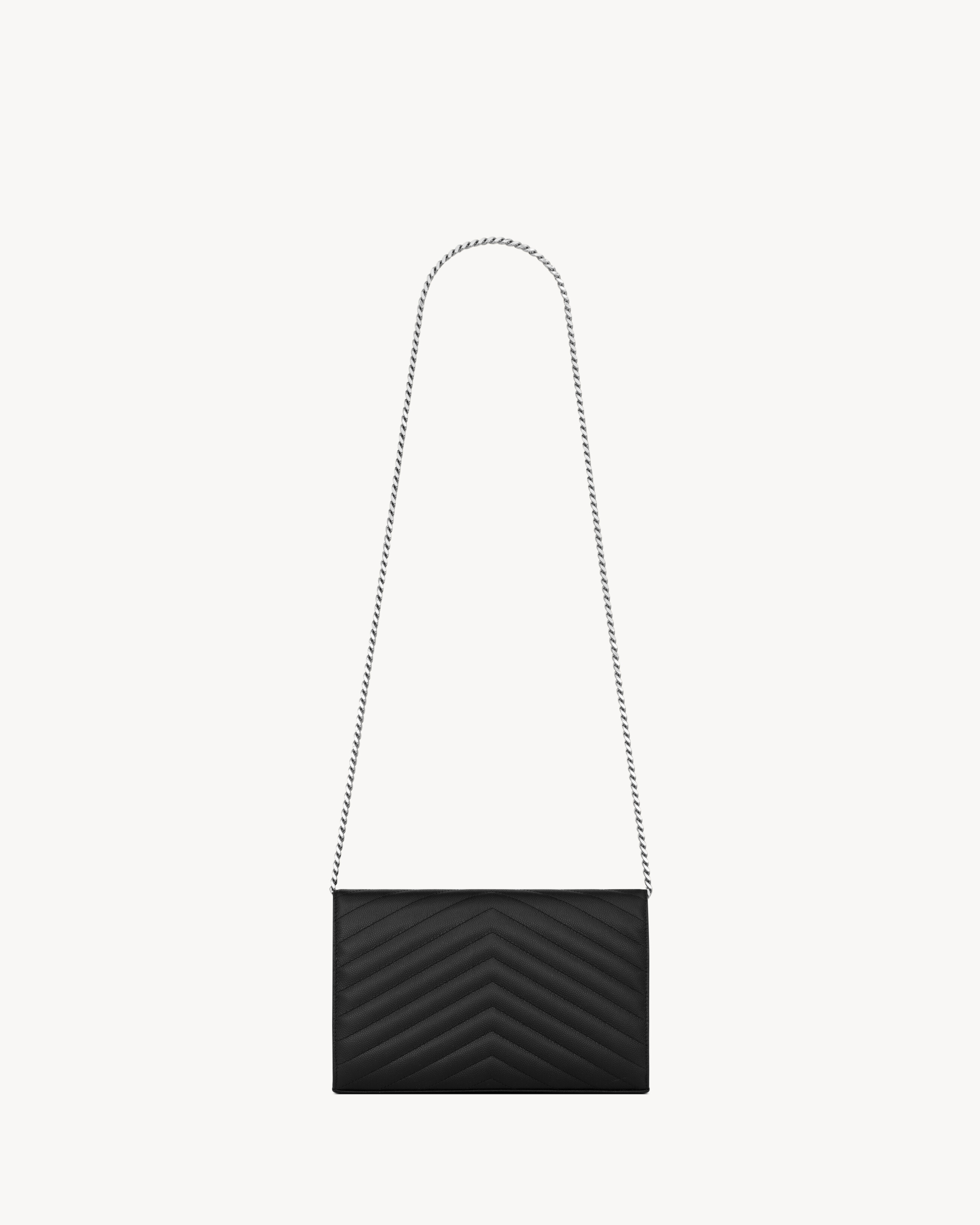 CLASSIC CASSANDRE CHAIN WALLET IN GRAIN DE POUDRE LEATHER