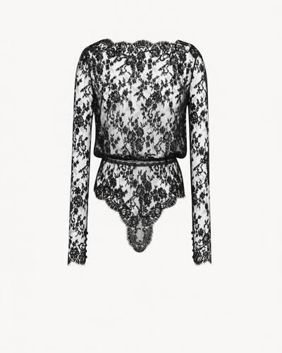 lace bodysuit in Black | Saint Laurent | YSL US | ID = 858516Y7J261000