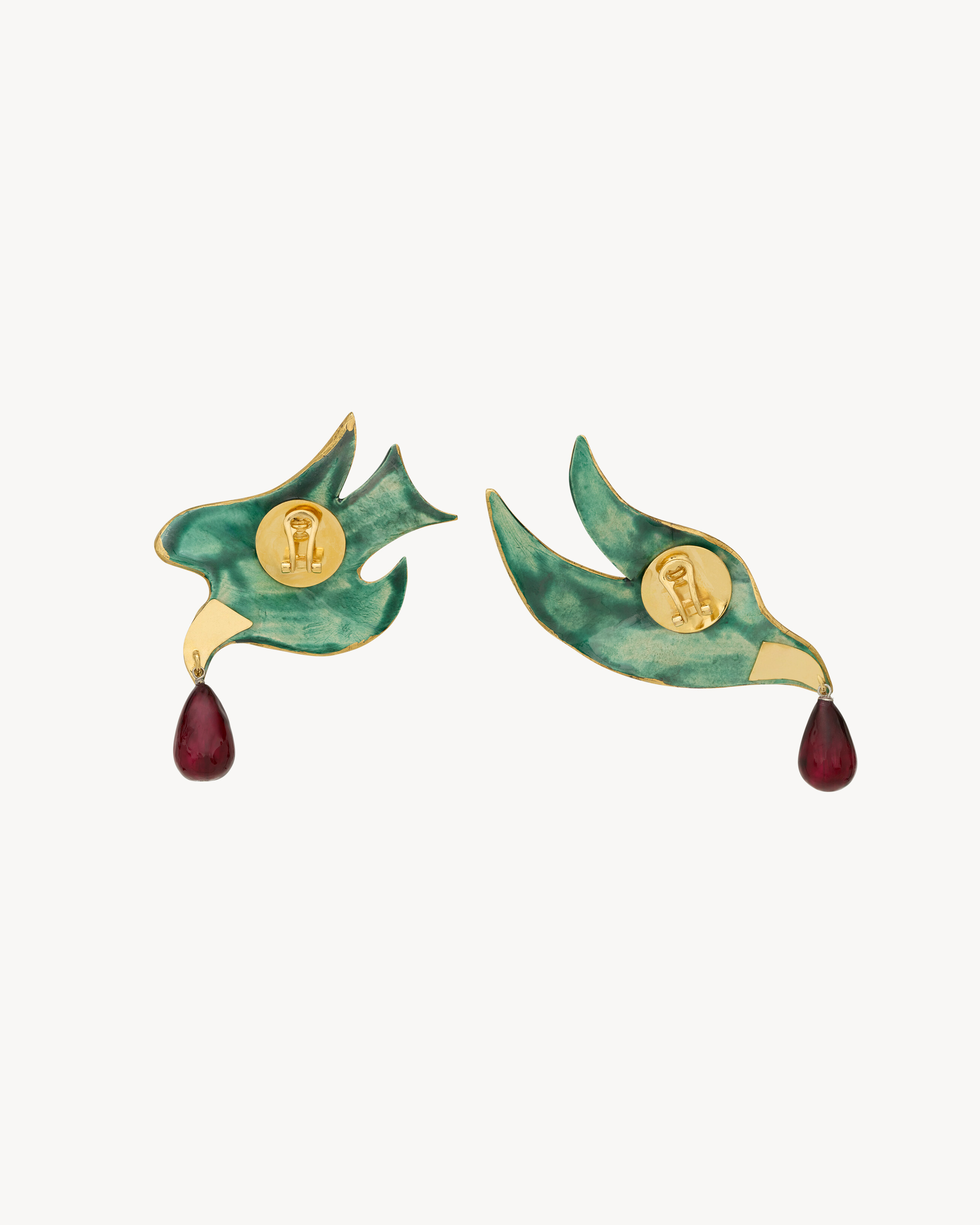 dove earrings in ceramic and resin