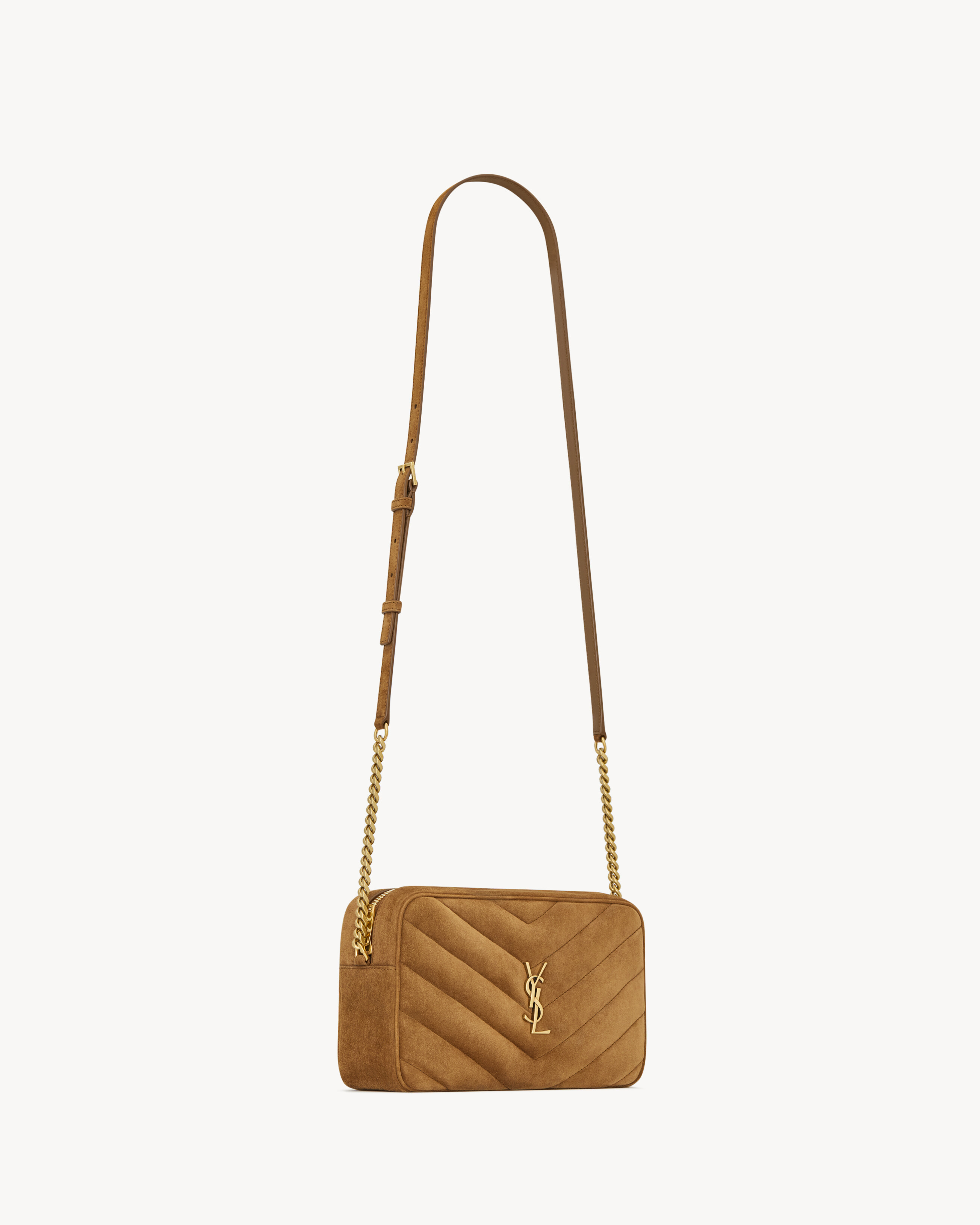 LOULOU camera bag in MATELASSÉ suede
