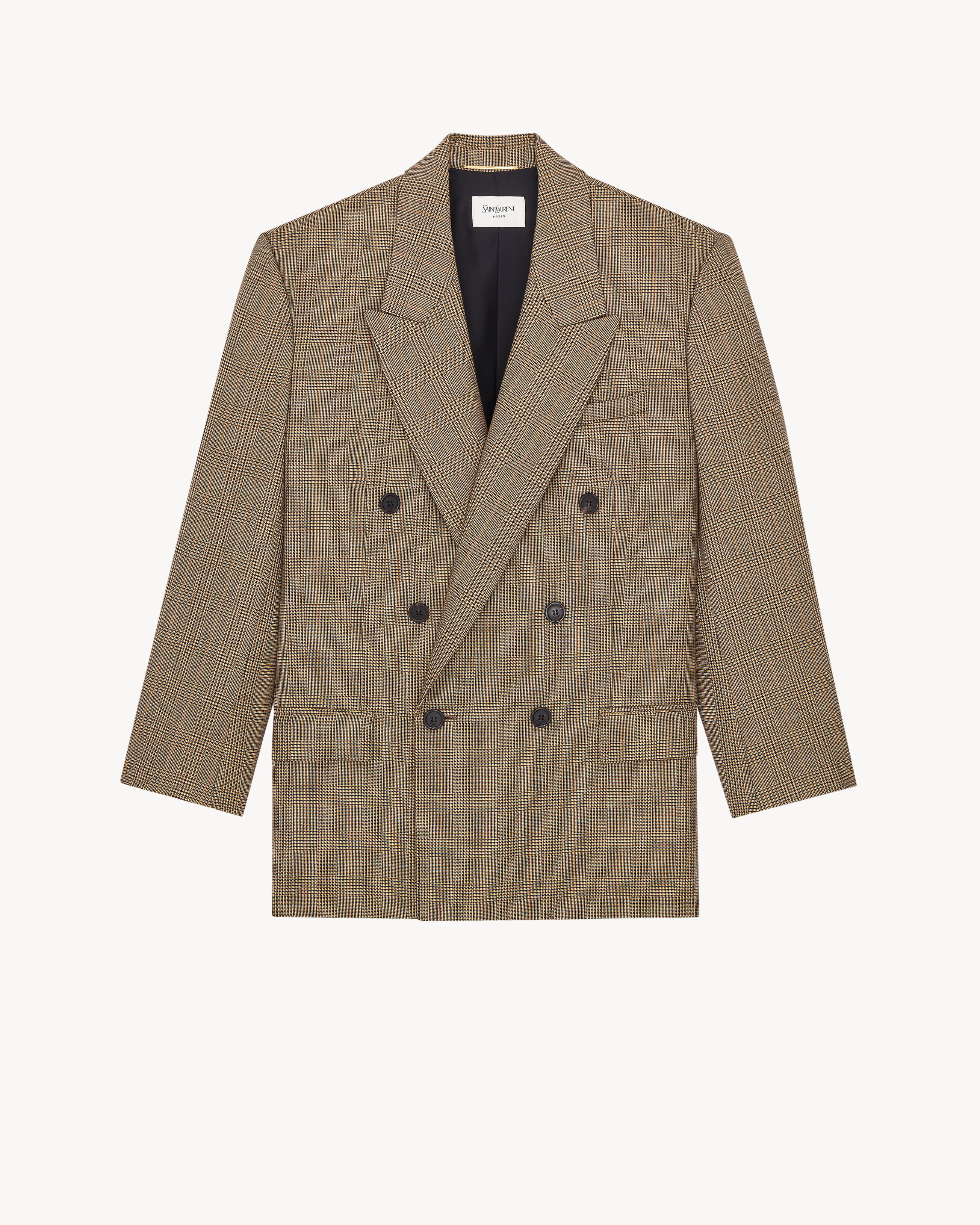 Veste en laine Prince de Galles à double boutonnage
