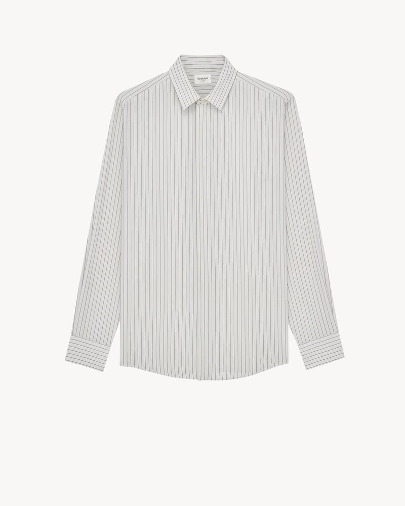 CASSANDRE slim shirt in striped viscose