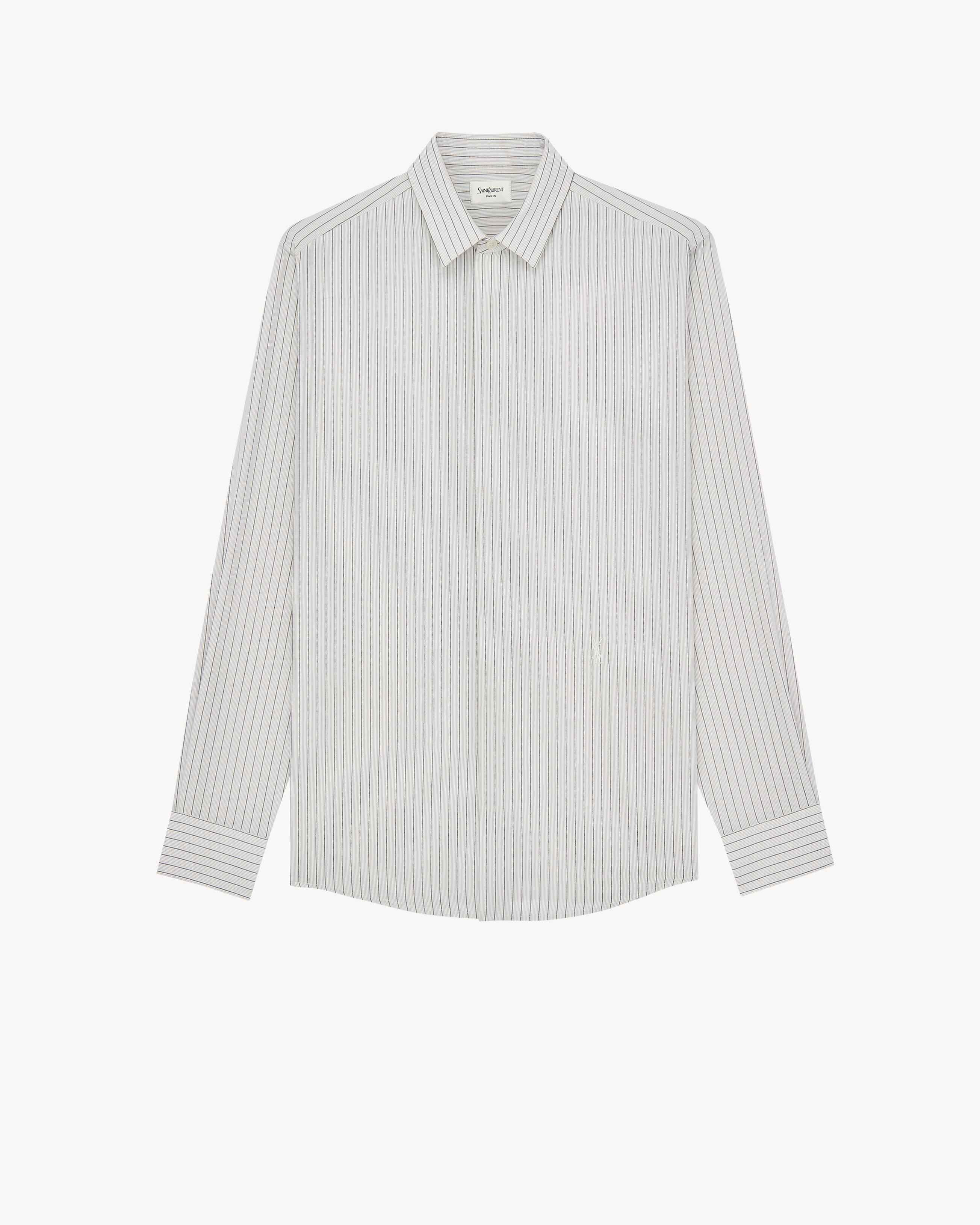 CASSANDRE slim shirt in striped viscose
