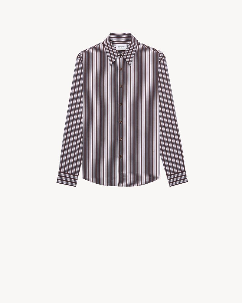 shirt in striped cotton poplin