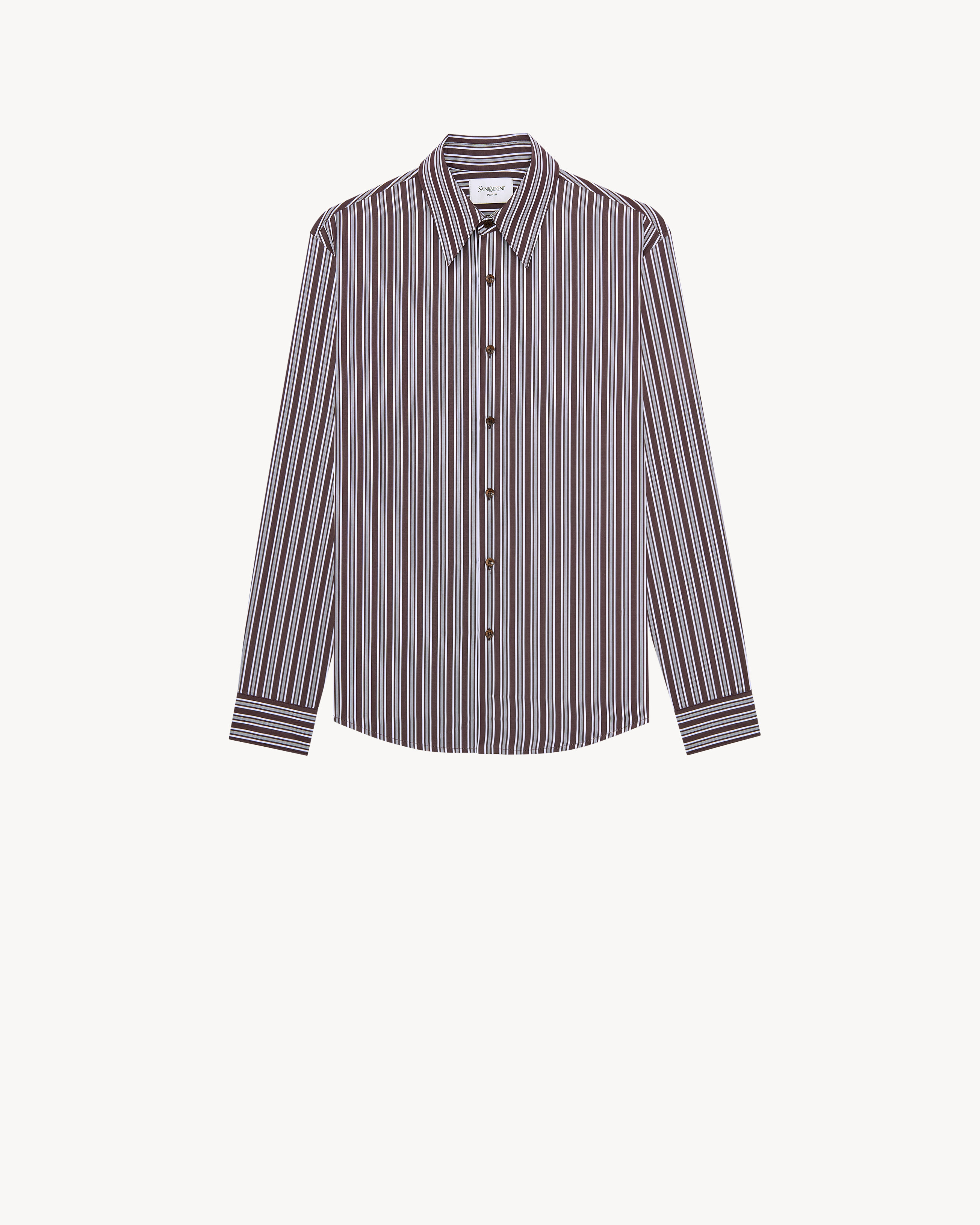 Camisa de popelina de algodón con motivo de rayas