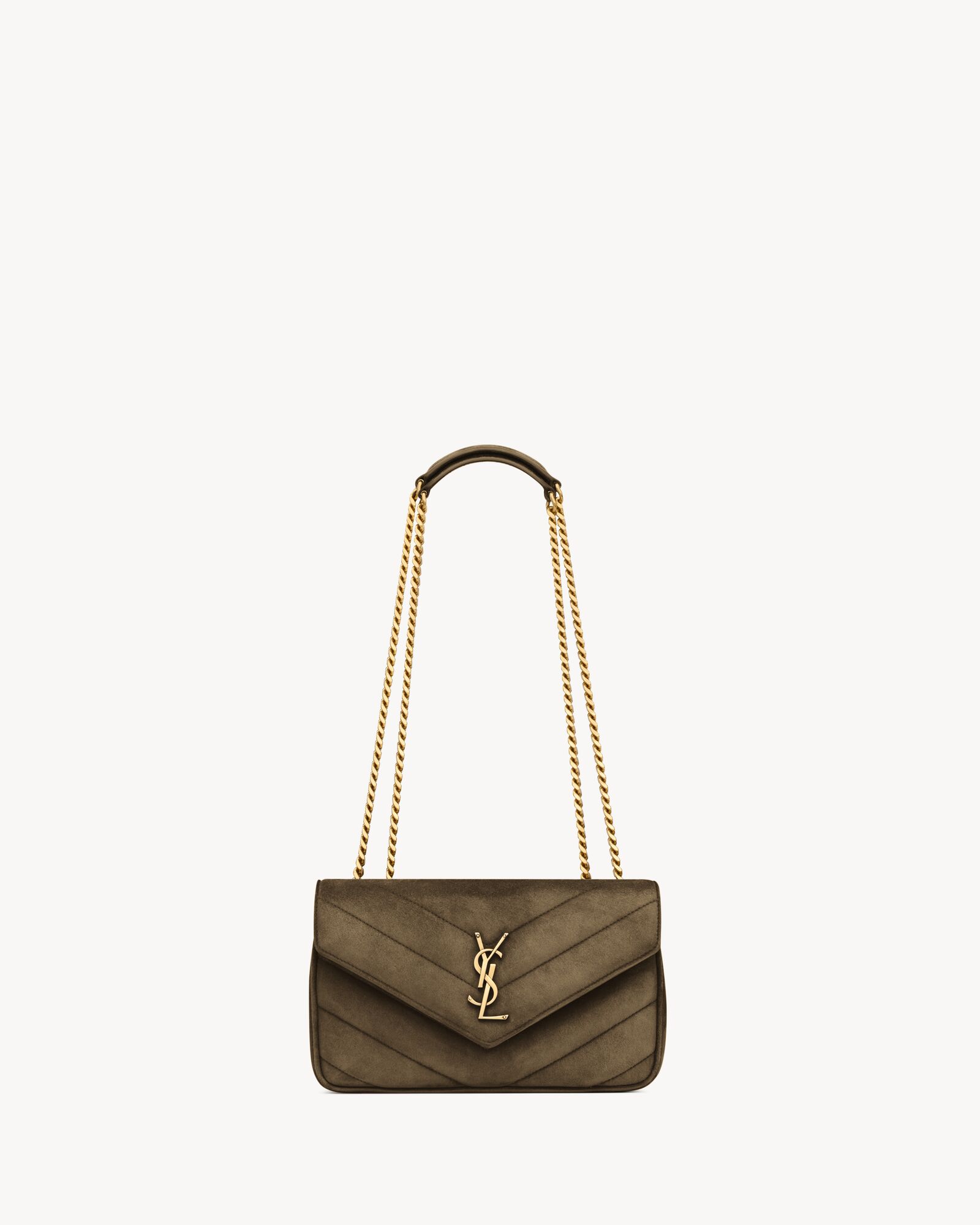 LOULOU small in MATELASSÉ suede — 871618AAEY63212