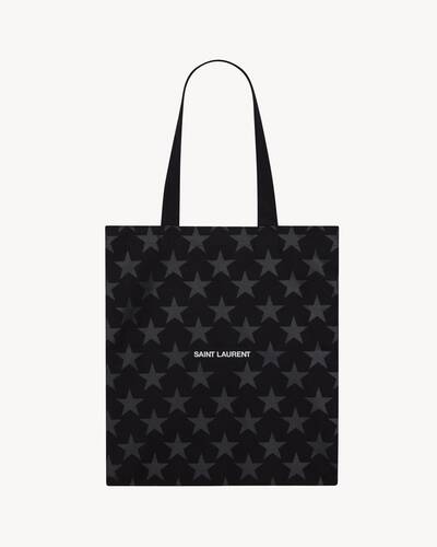 Saint Laurent totebag in fleece in Black | Saint Laurent | YSL EN-US