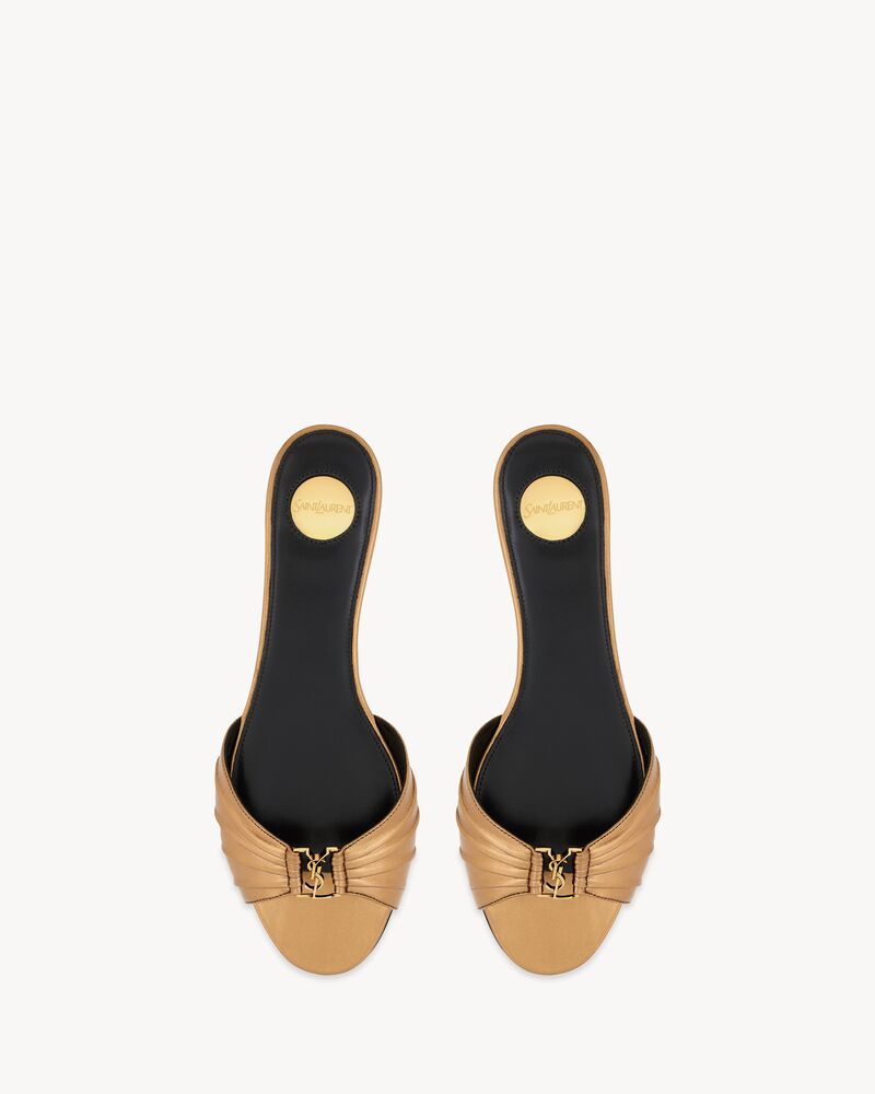 BABYLONE slides in metallic leather