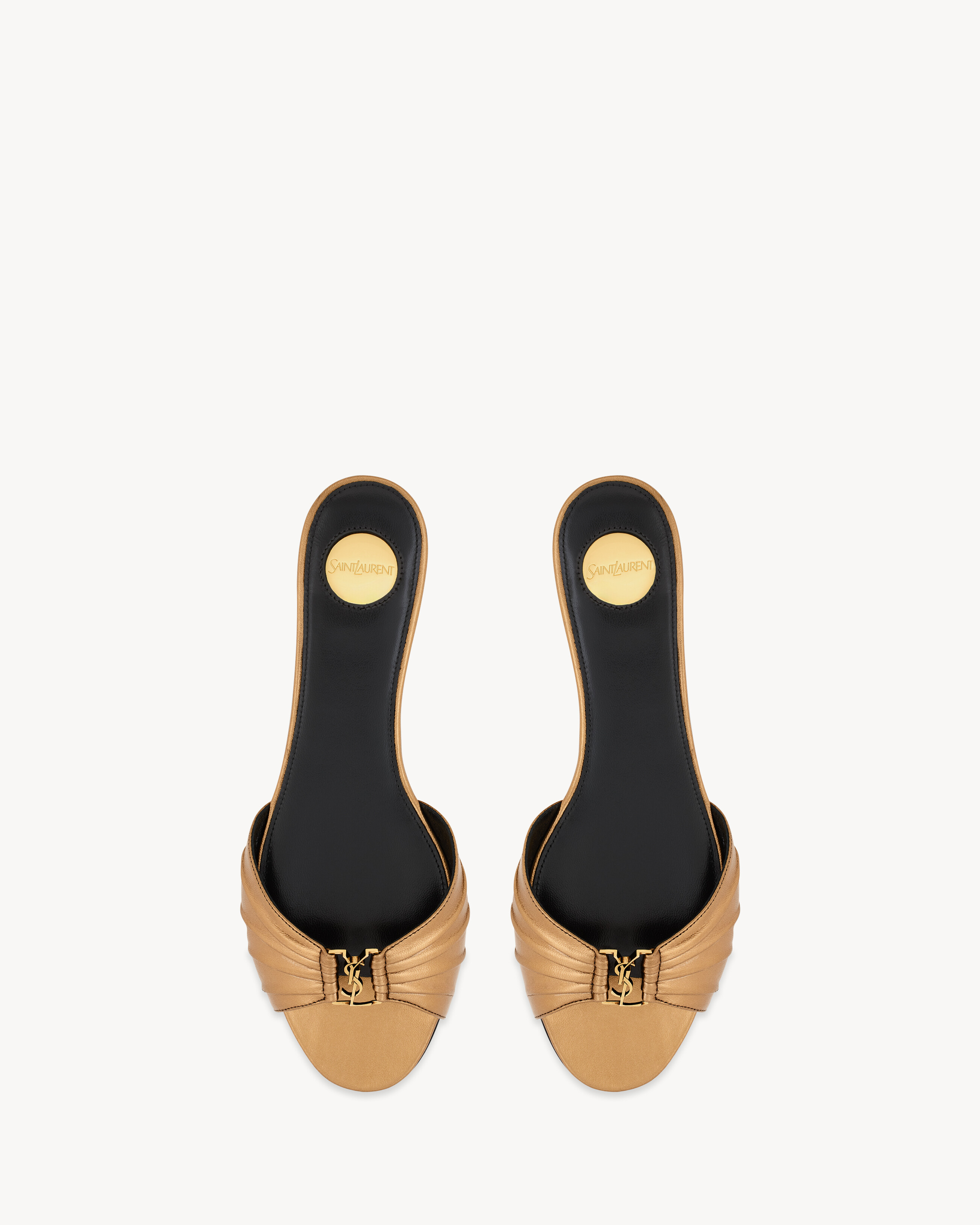 BABYLONE slides in metallic leather