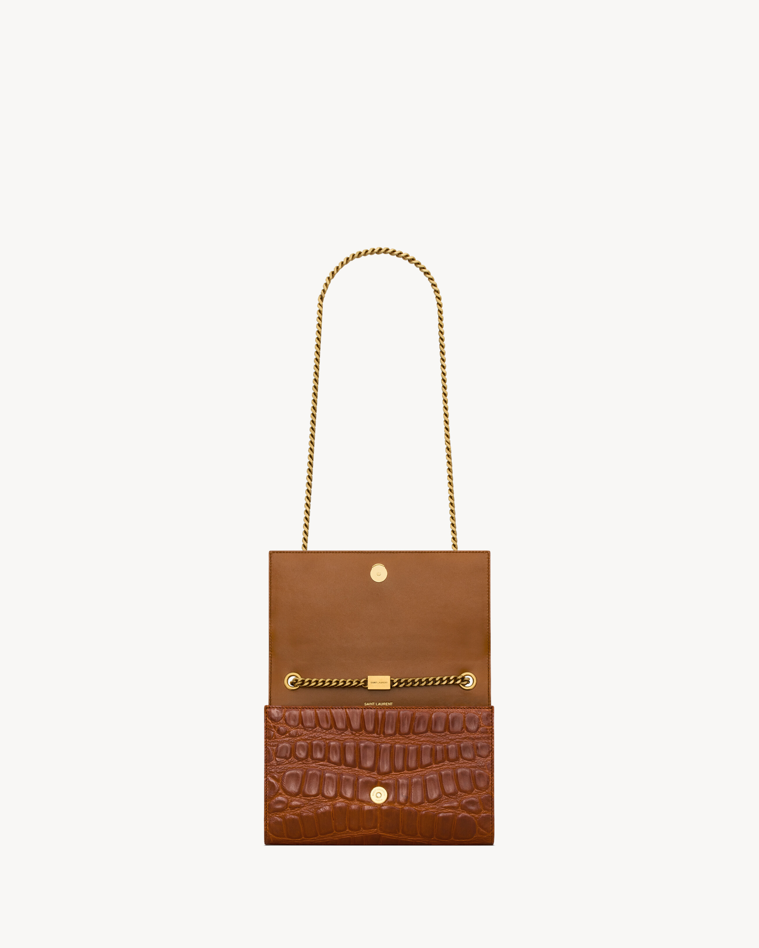 KATE small in crocodile embossed leather