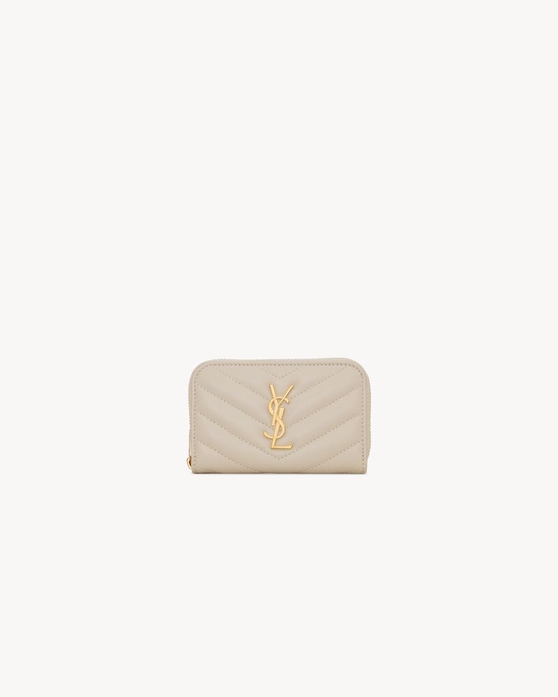 Cartera para tarjetas y monedas Cassandre Matelassé de piel de cordero