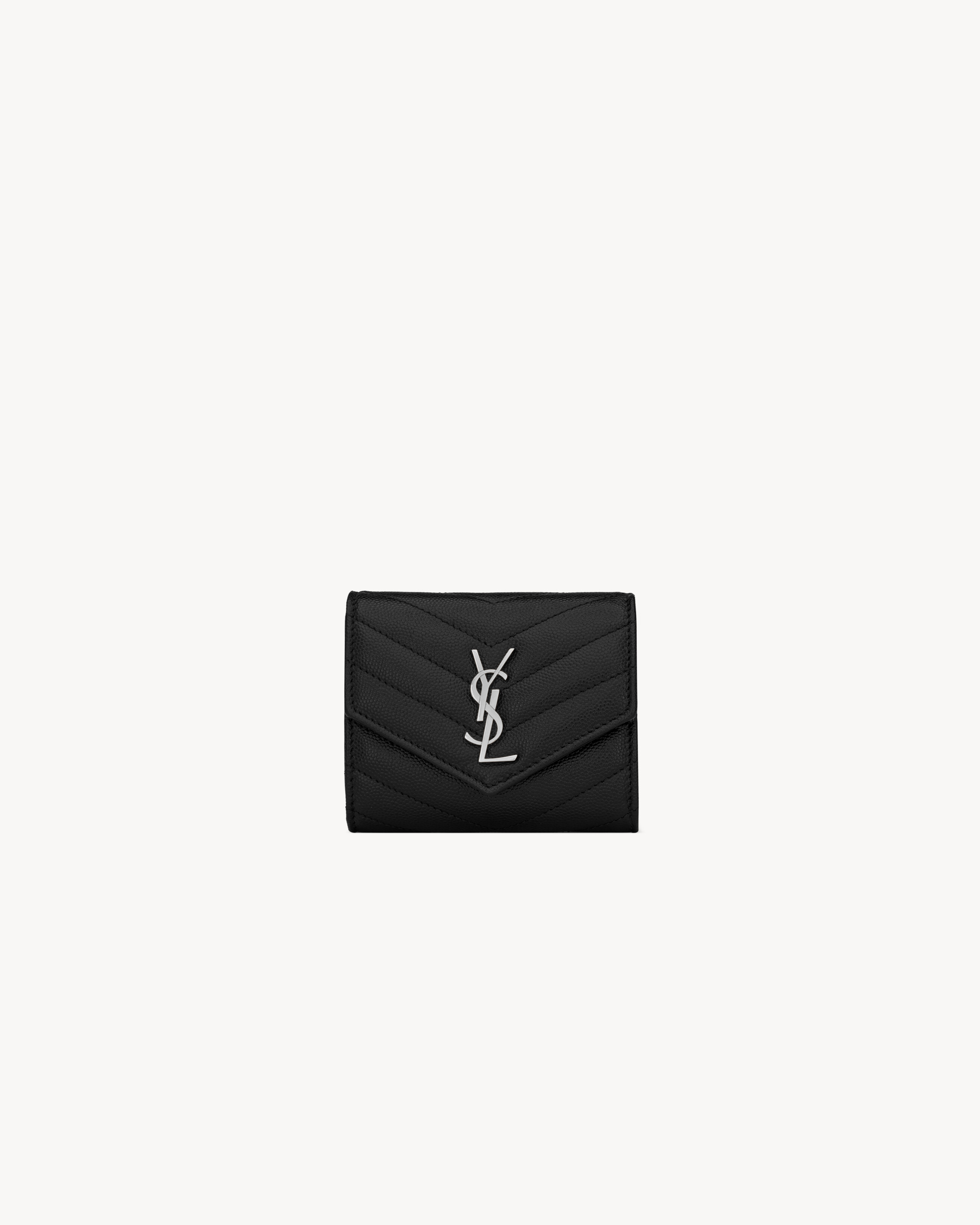 CASSANDRE MATELASSÉ MULTI-FOLDED WALLET IN GRAIN DE POUDRE LEATHER
