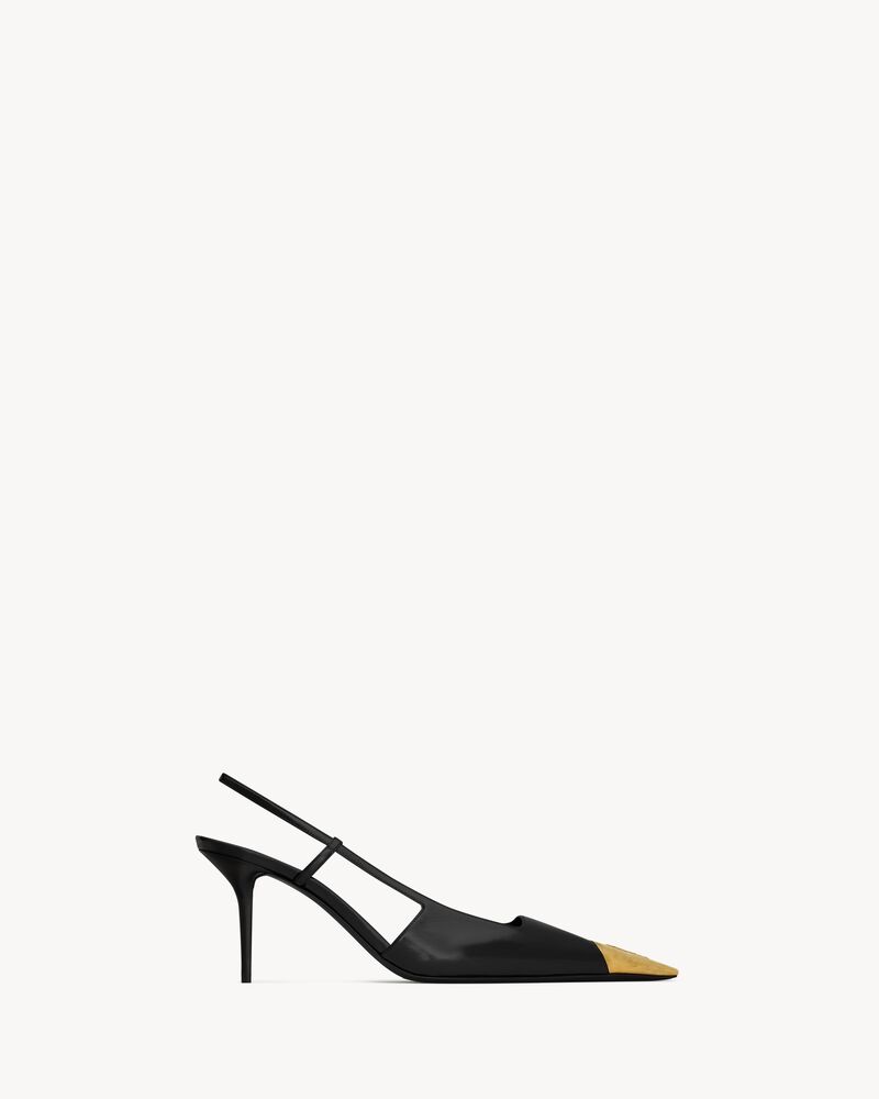 JEANNE slingback pumps in smooth leather