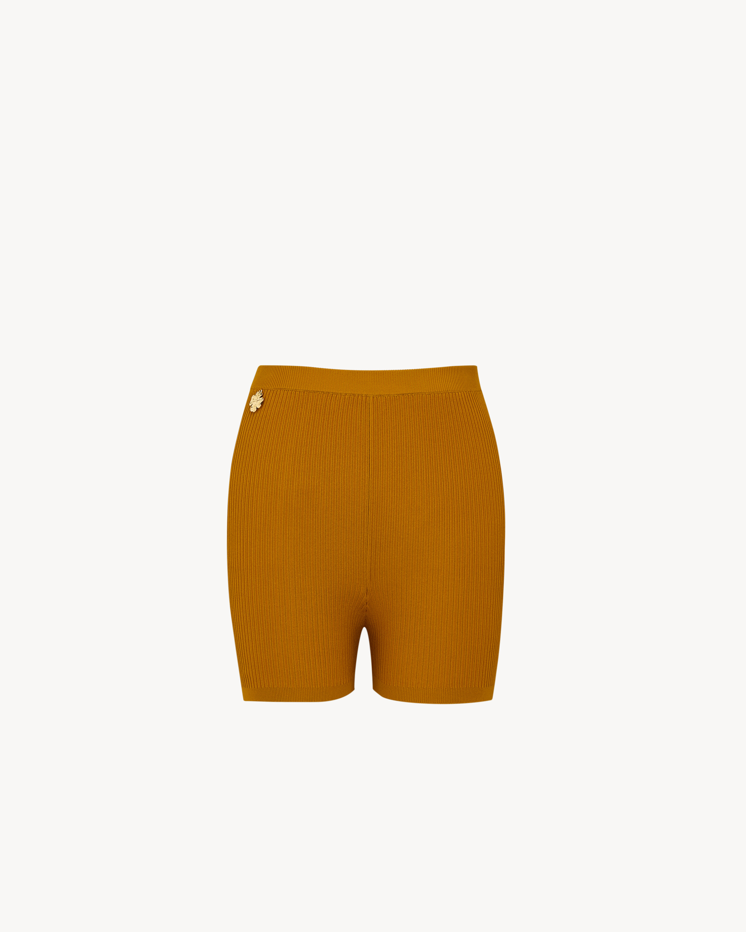 rib-knit cycling shorts