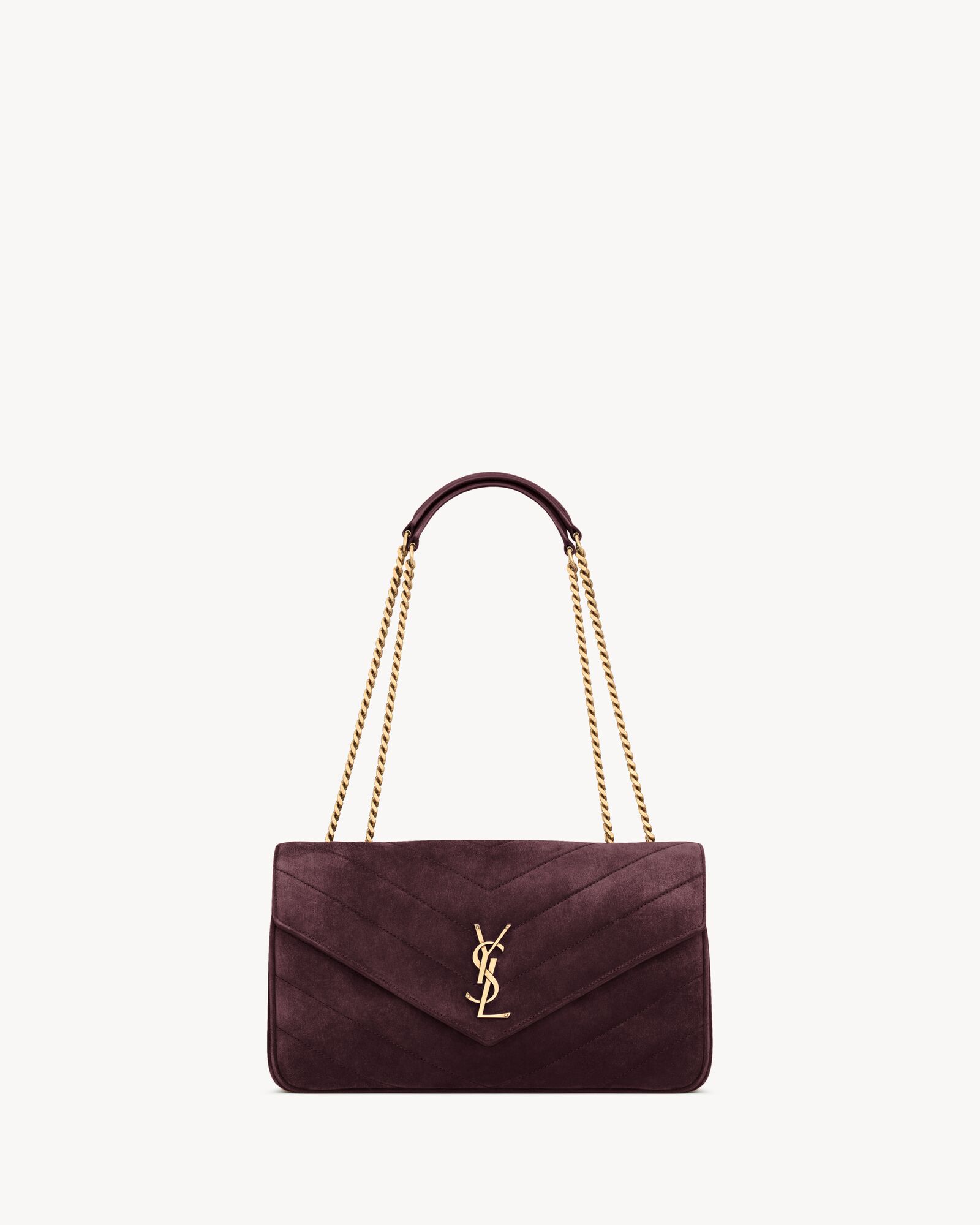LOULOU medium in MATELASSÉ suede — 801439AAEY66766