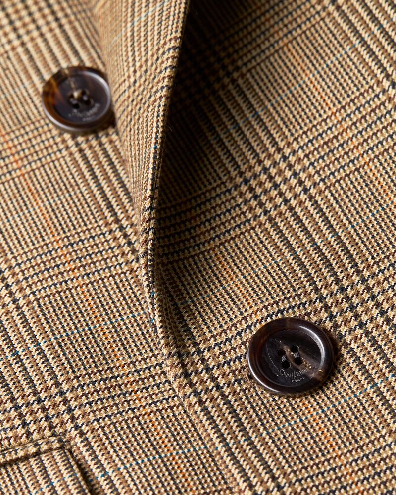 Veste en laine Prince de Galles à double boutonnage