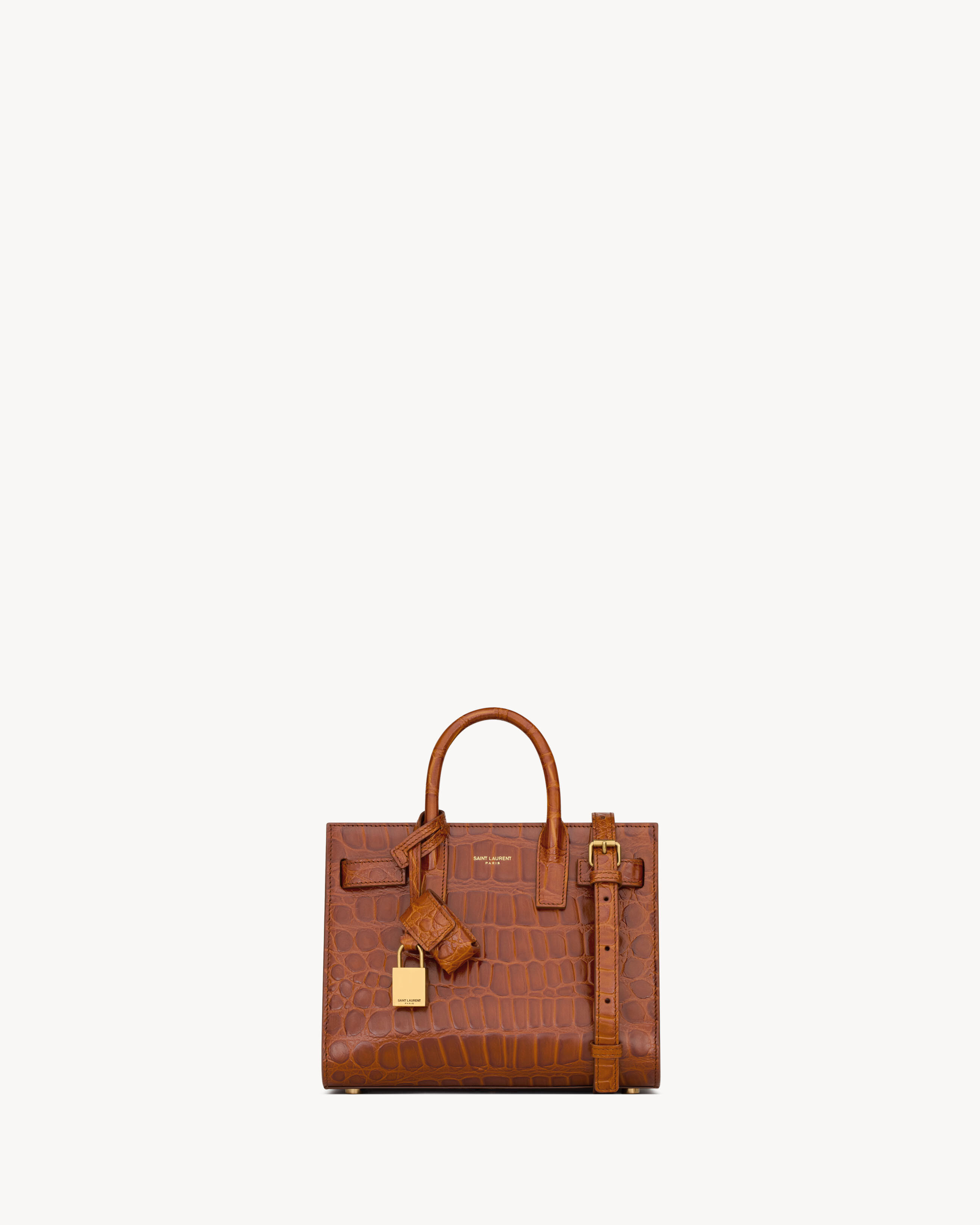 SAC DE JOUR in crocodile-embossed leather – NANO
