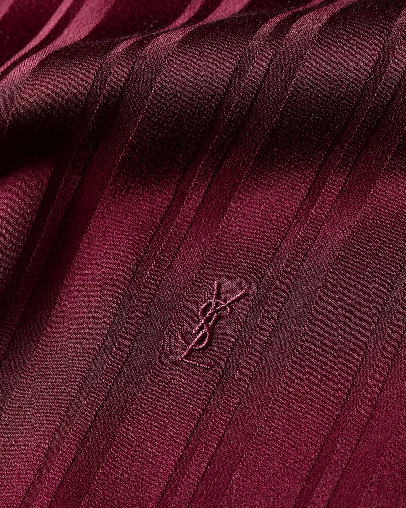 CASSANDRE lavallière blouse in striped silk jacquard