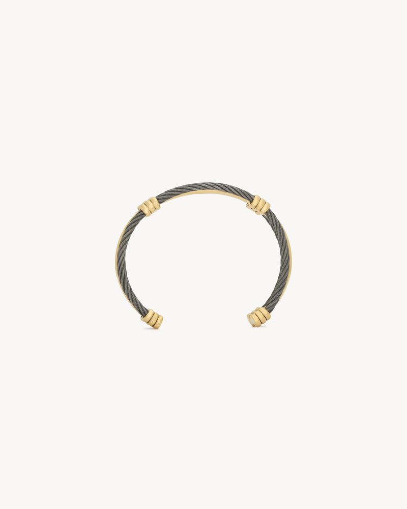 double cable cuff in metal