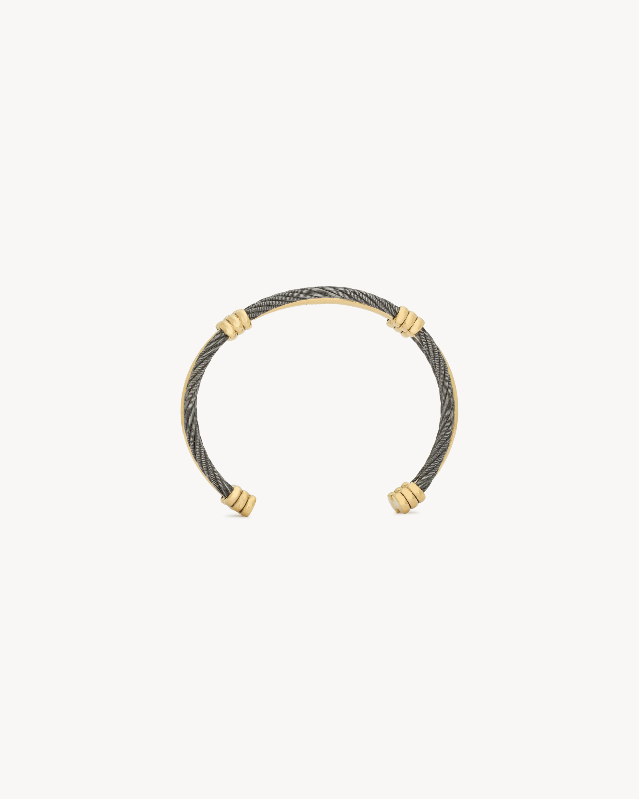 double cable cuff in metal