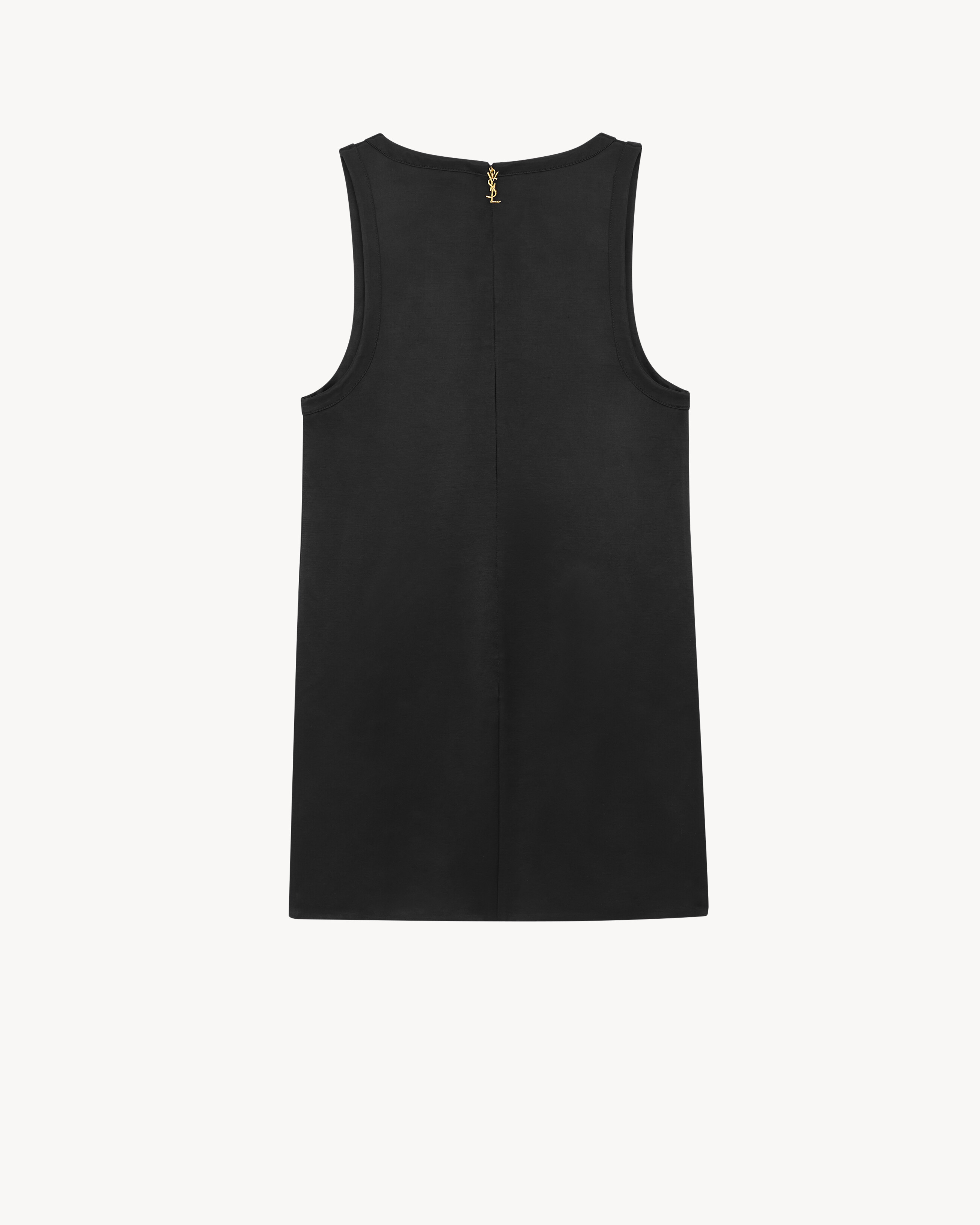 CASSANDRE shift dress in satin in Black | Saint Laurent | YSL EN-US CASSANDRE shift dress in satin in Black | Saint Laurent | YSL EN-US