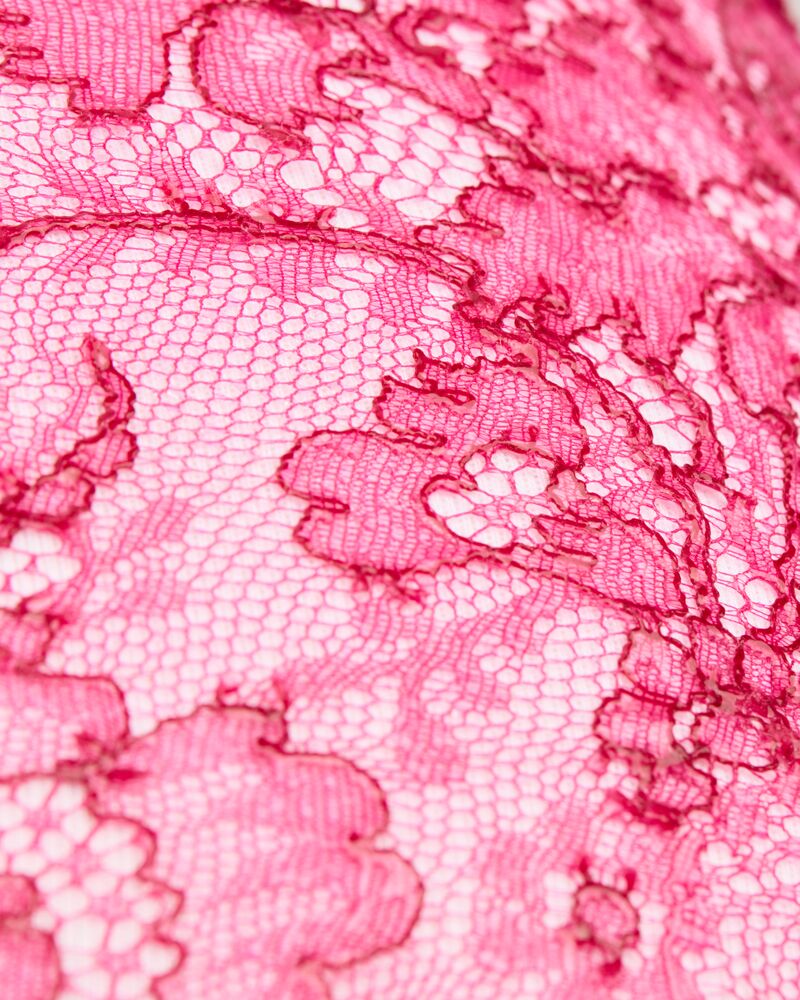 backless bodysuit in silicone-coated lace