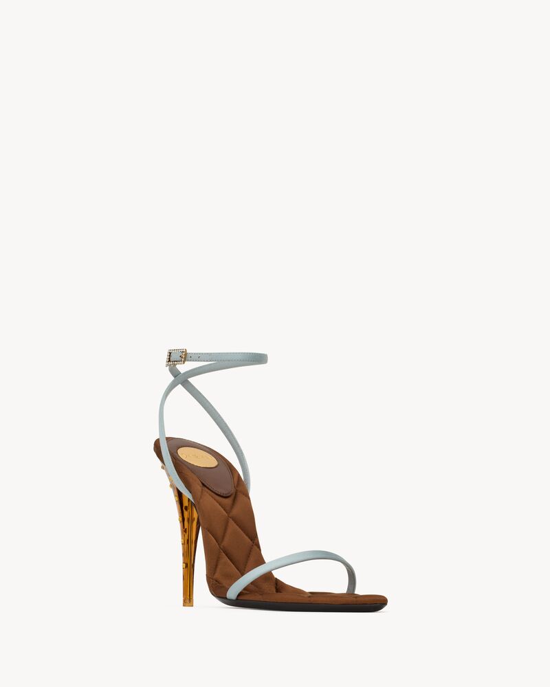 IVRESSE sandals in satin crepe and crystals