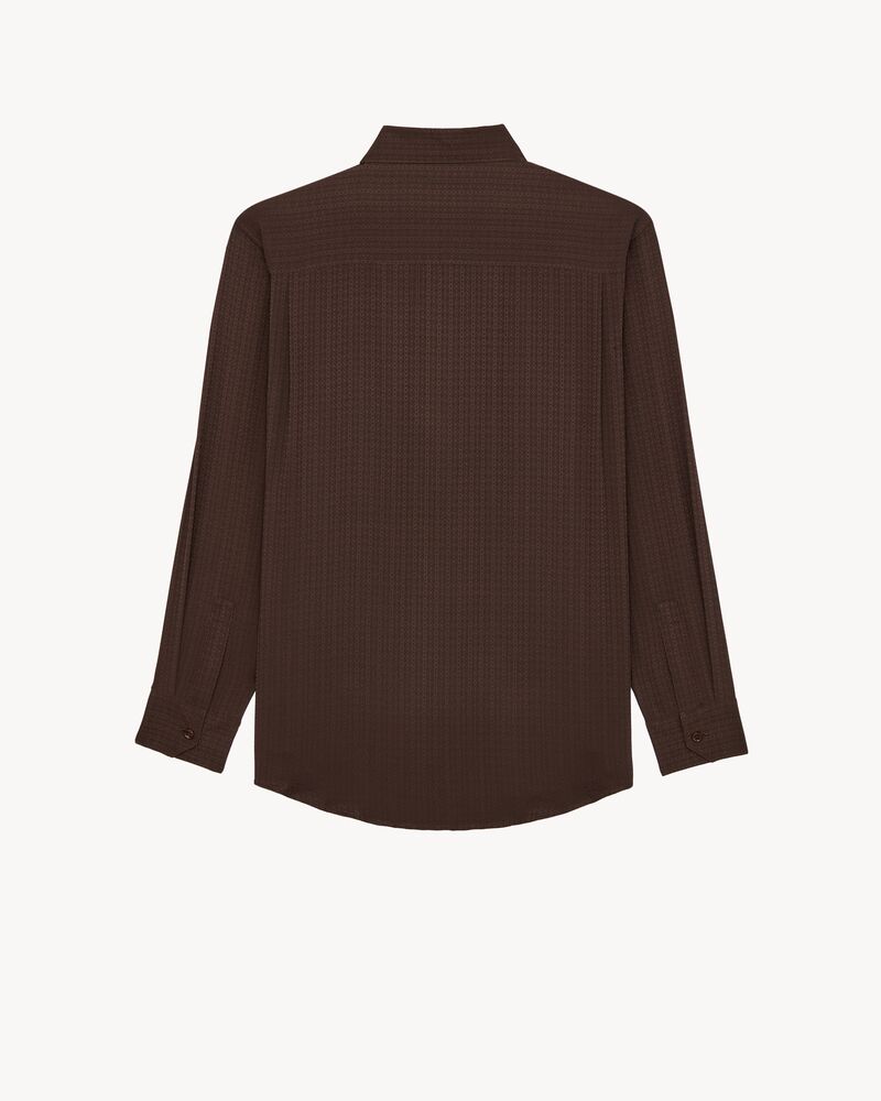 shirt in diamond silk jacquard