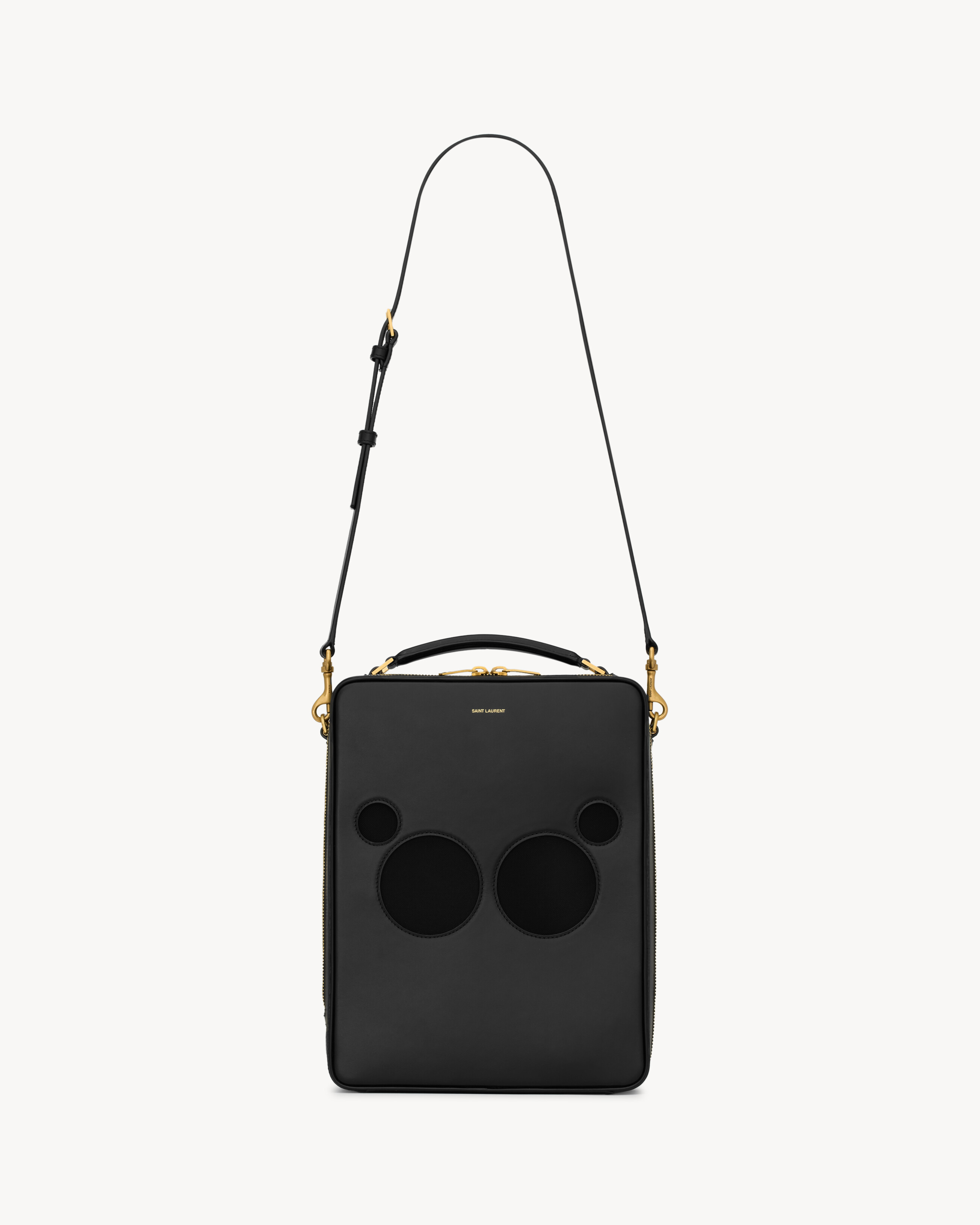 PORTABLE SPEAKER BAG IN LEATHER