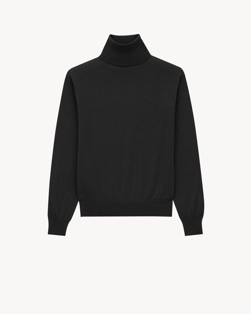 turtleneck sweater in cashmere, wool and silk