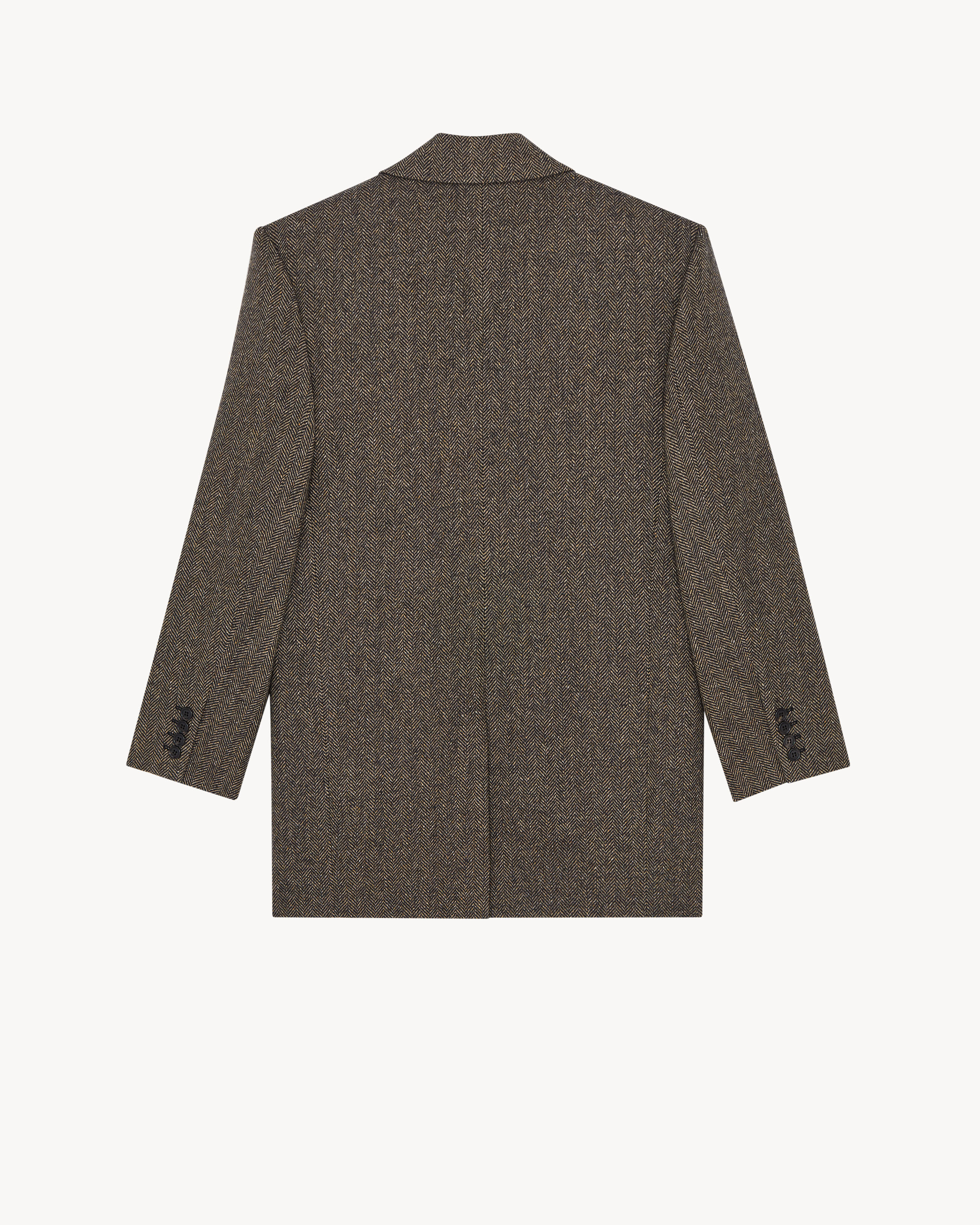 single-breasted jacket in herringbone wool