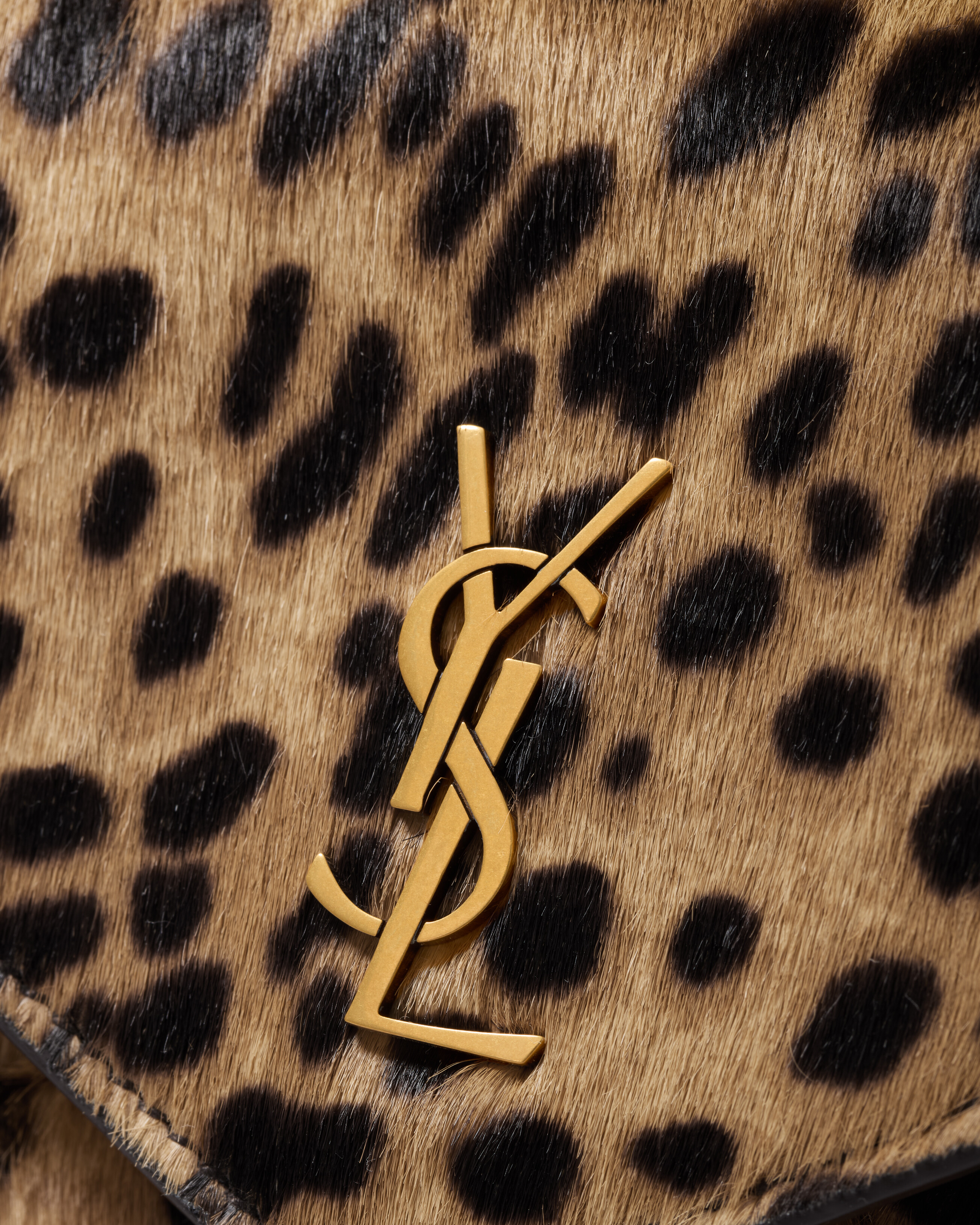 CASSANDRE small chain pouch in pony hair leather
