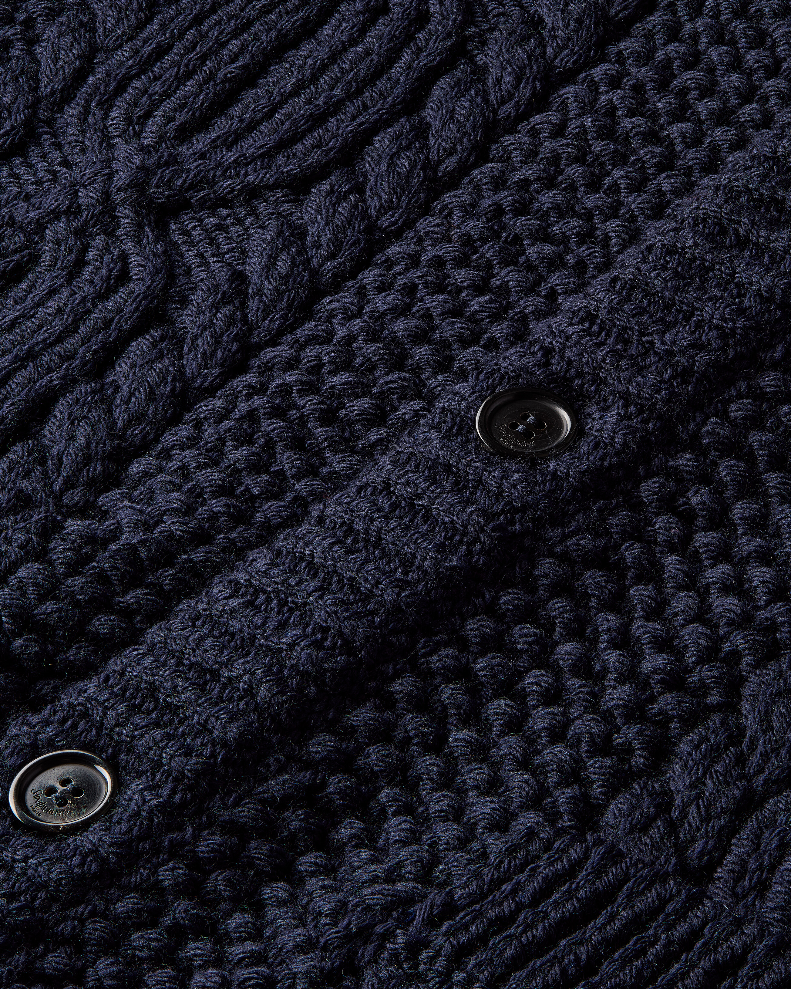 cable-knit cardigan in wool