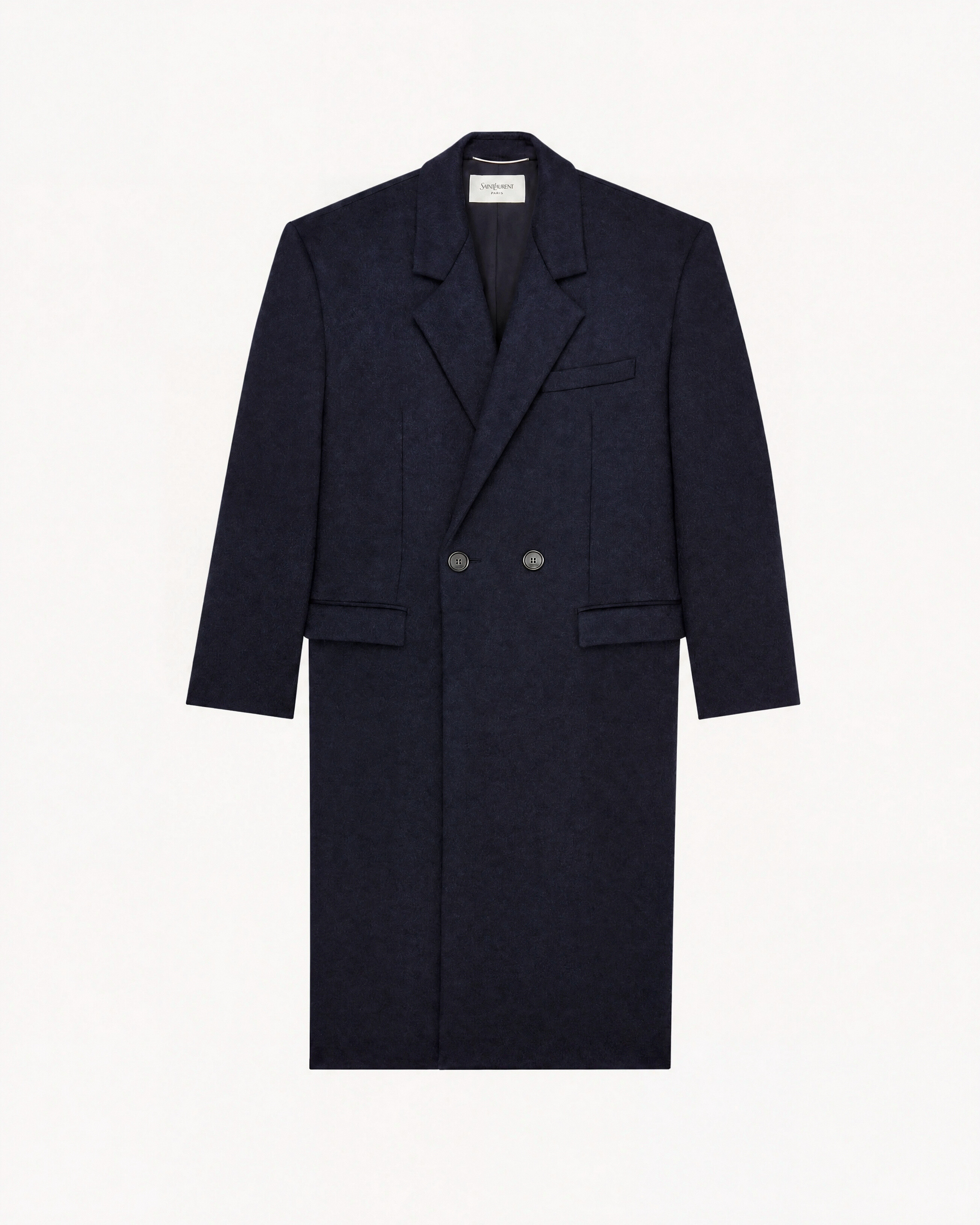 80's coat in double-face wool felt